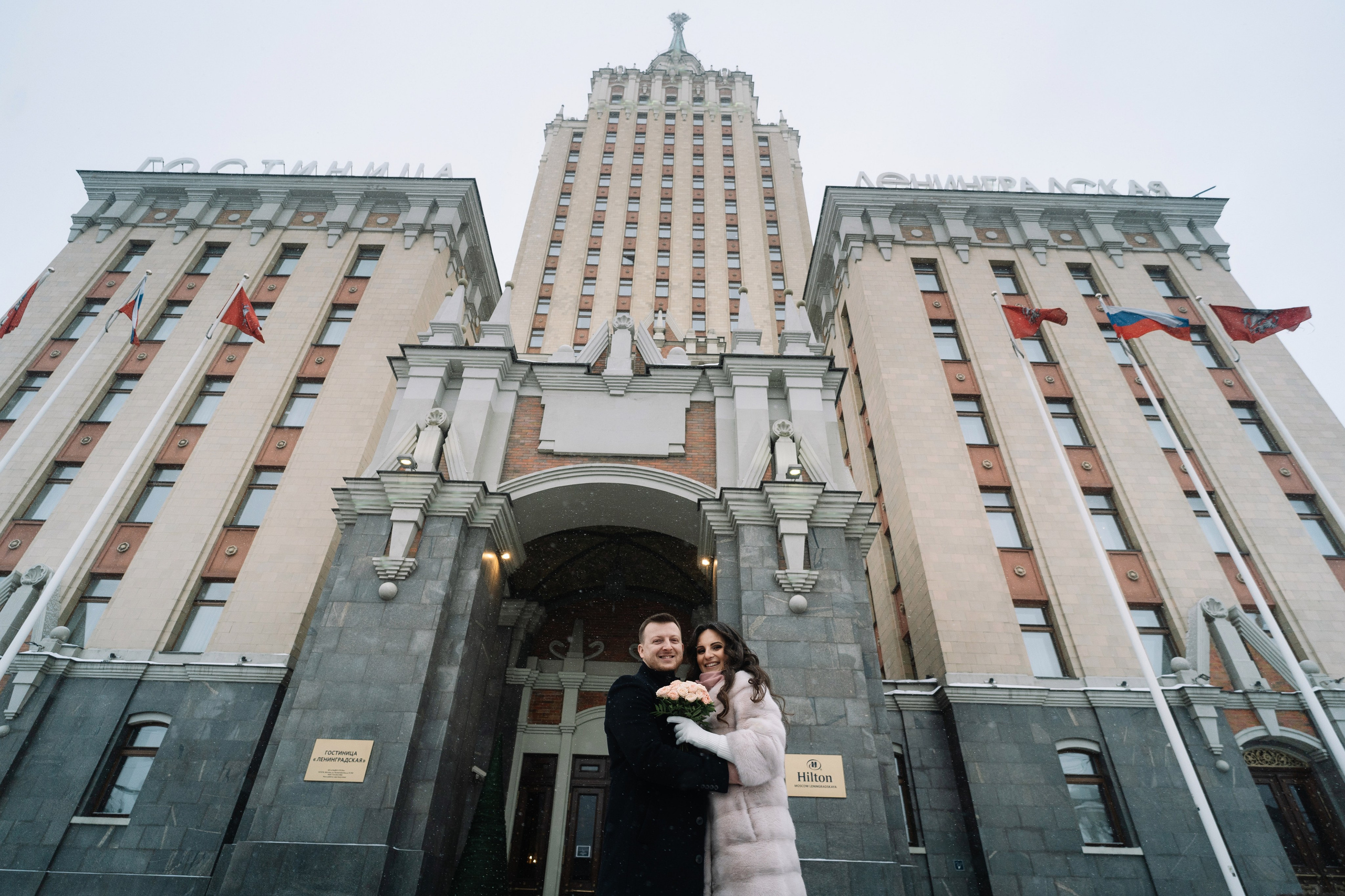 Свадебная фотосессия Лилии и Романа, прогулка в центре Москвы. Свадебный фотограф в Тамбове Павел Четвертков