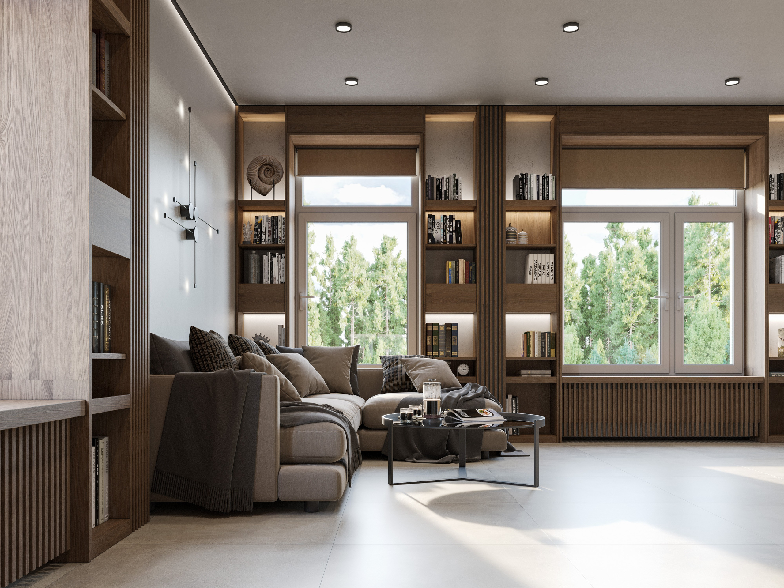 Минимализм с Деревом: 3D Визуализации Небольшого Современного Дома. Визуализатор интерьера в Москве | Брагин Кирилл