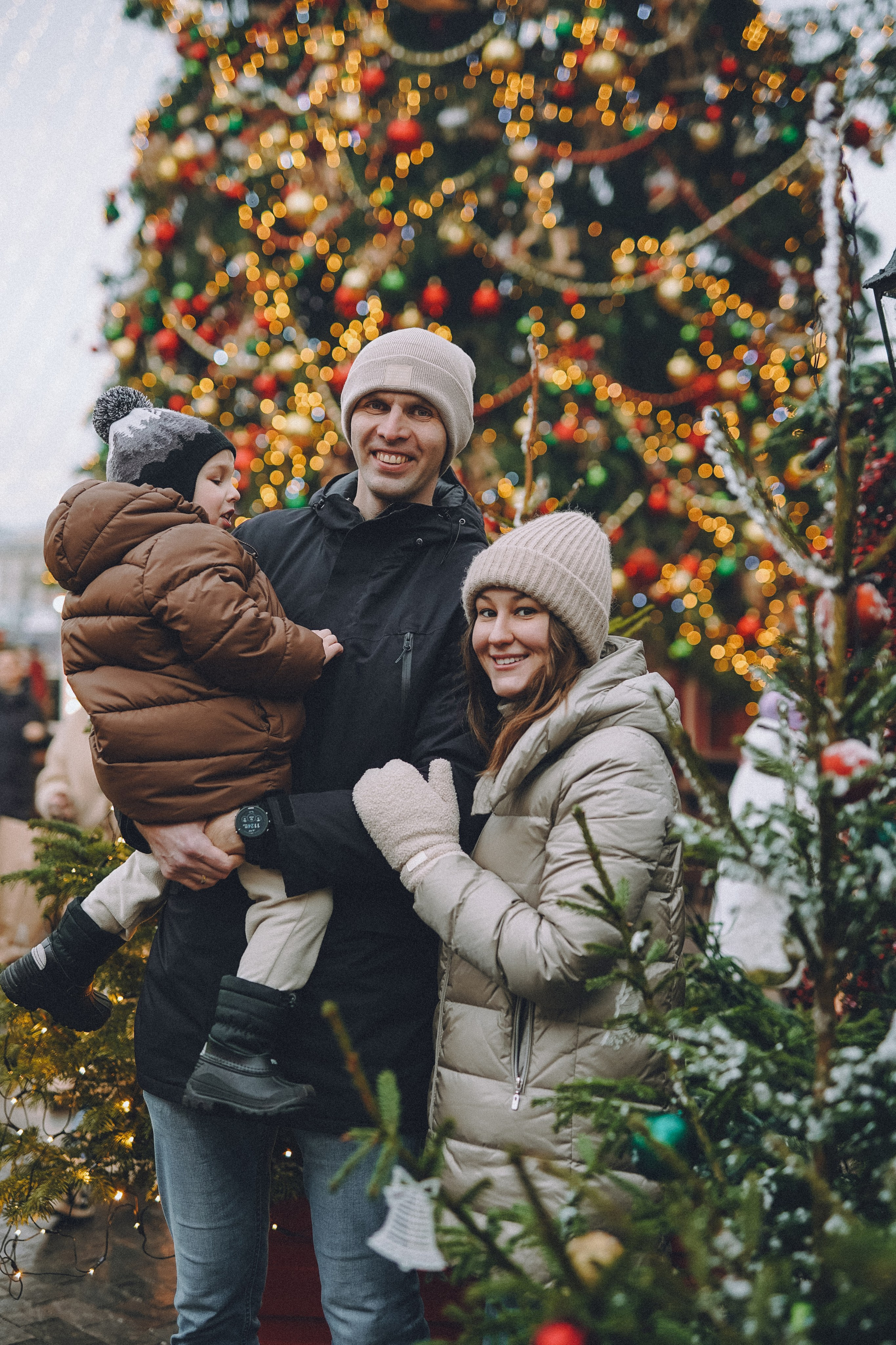 Прогулка по новогодней Москве для Юли, Жени и Вани. Фотограф Наталья Колганова