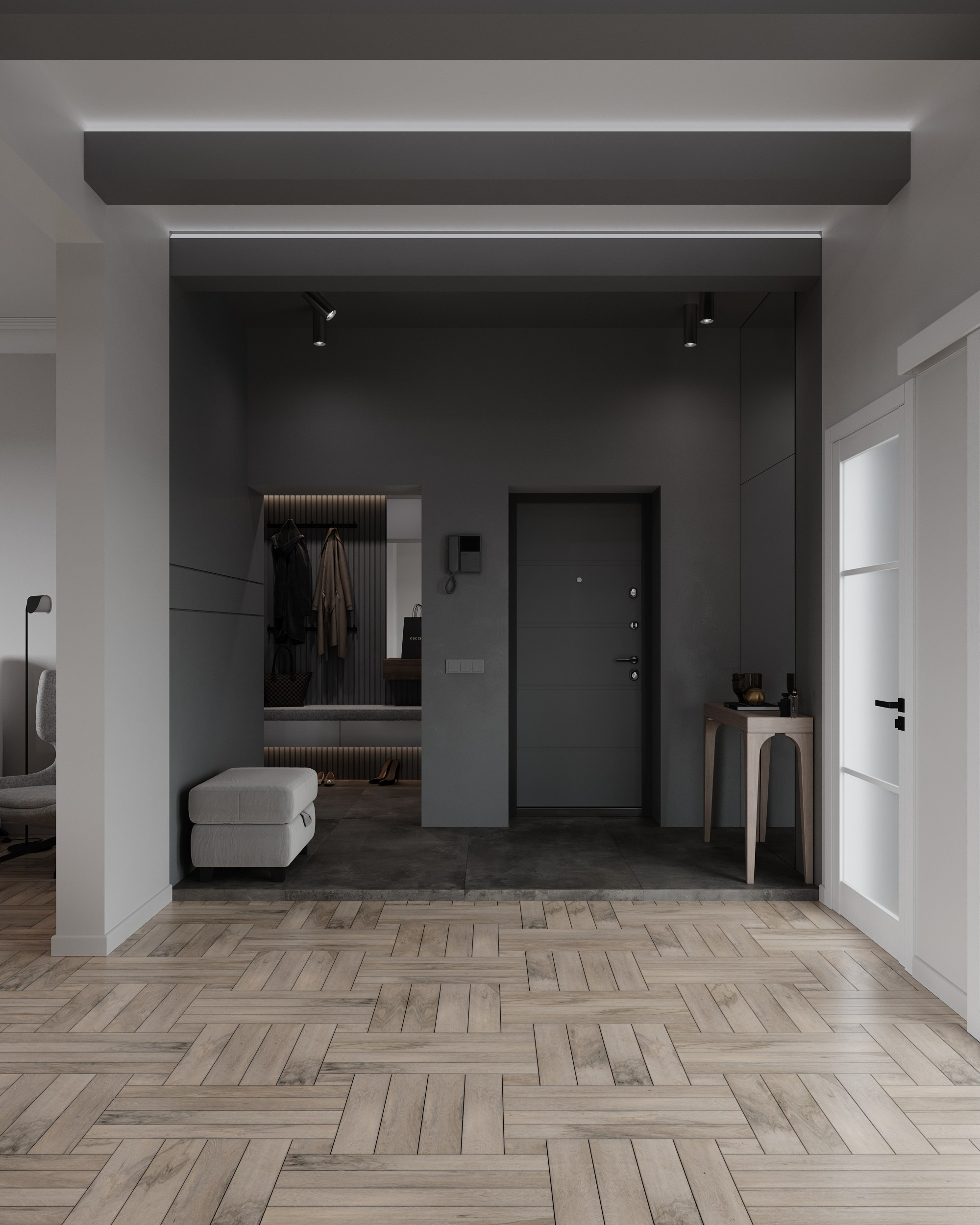 Квартира / 2023. 3D-сцены интерьеров в 3ds Мах: сборка по ТЗ для визуализаторов