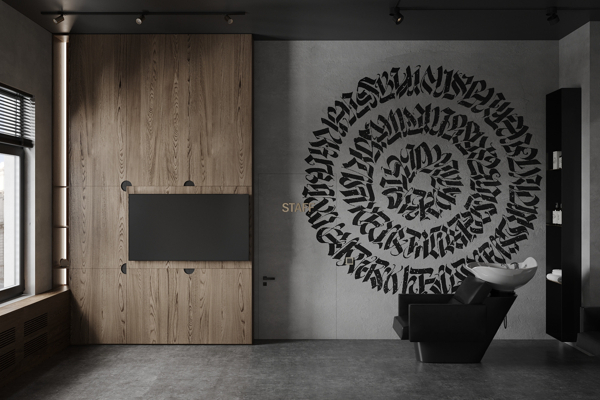 Барбершоп re.Fresh/ Дизайнер: Валерия Валерия Бастракова. Студия интерьерной визуализации tmshkn.vis