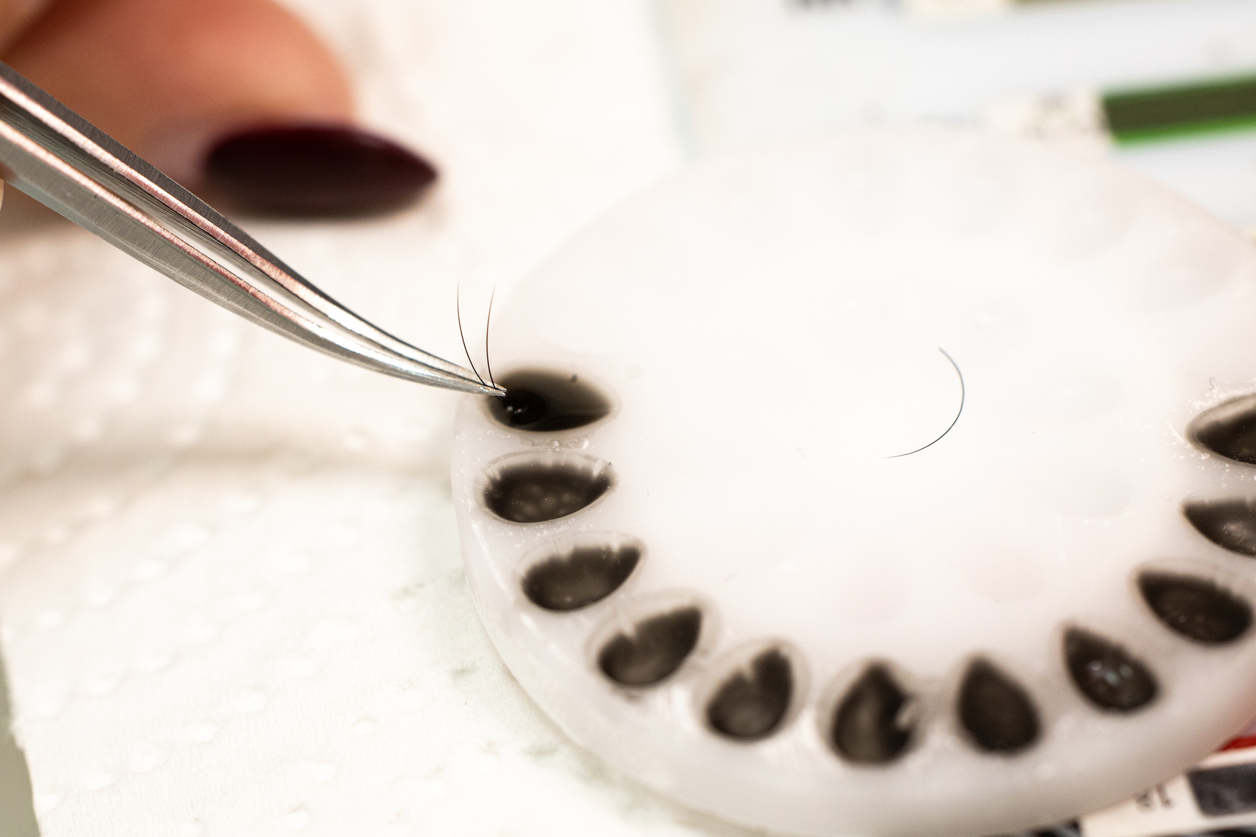 Пинцет с накладными ресницами. Предметная съёмка. Съёмка в Астрахани.