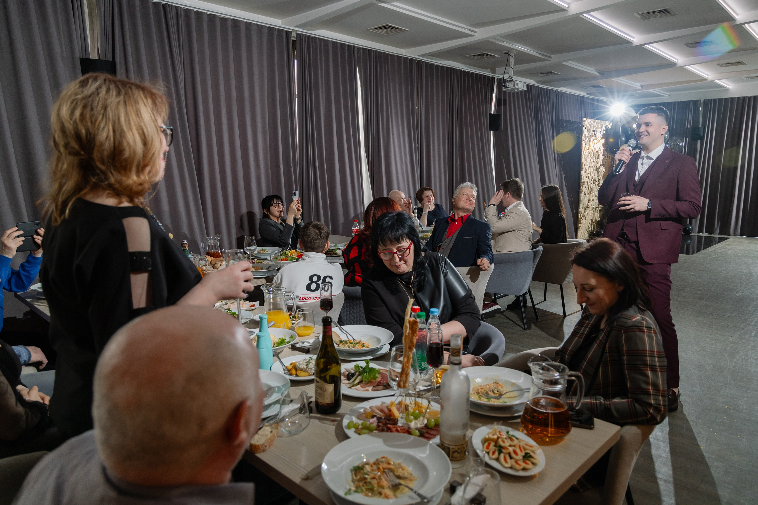 Фотосъемка юбилея в кафе BALDENINI в Минске. Свадебный фотограф в Минске/Беларуси Сергей Спиридонов