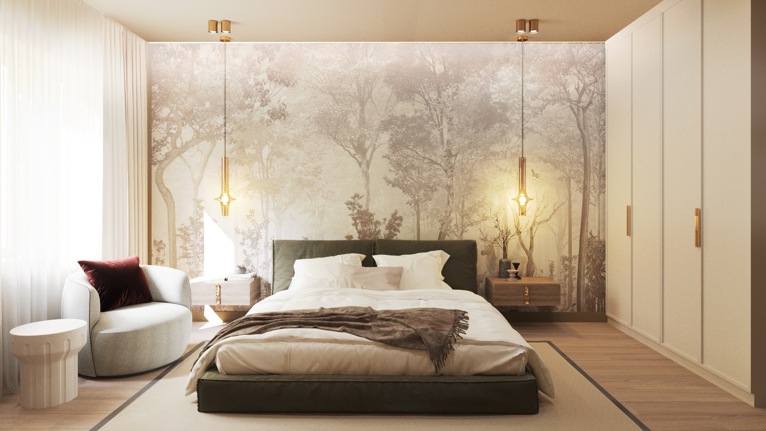 Терракотовый интерьер в Красноярске. Интерьерный дизайнер и художник. Локация в г. Екатеринбурге беру проекты в разных странах