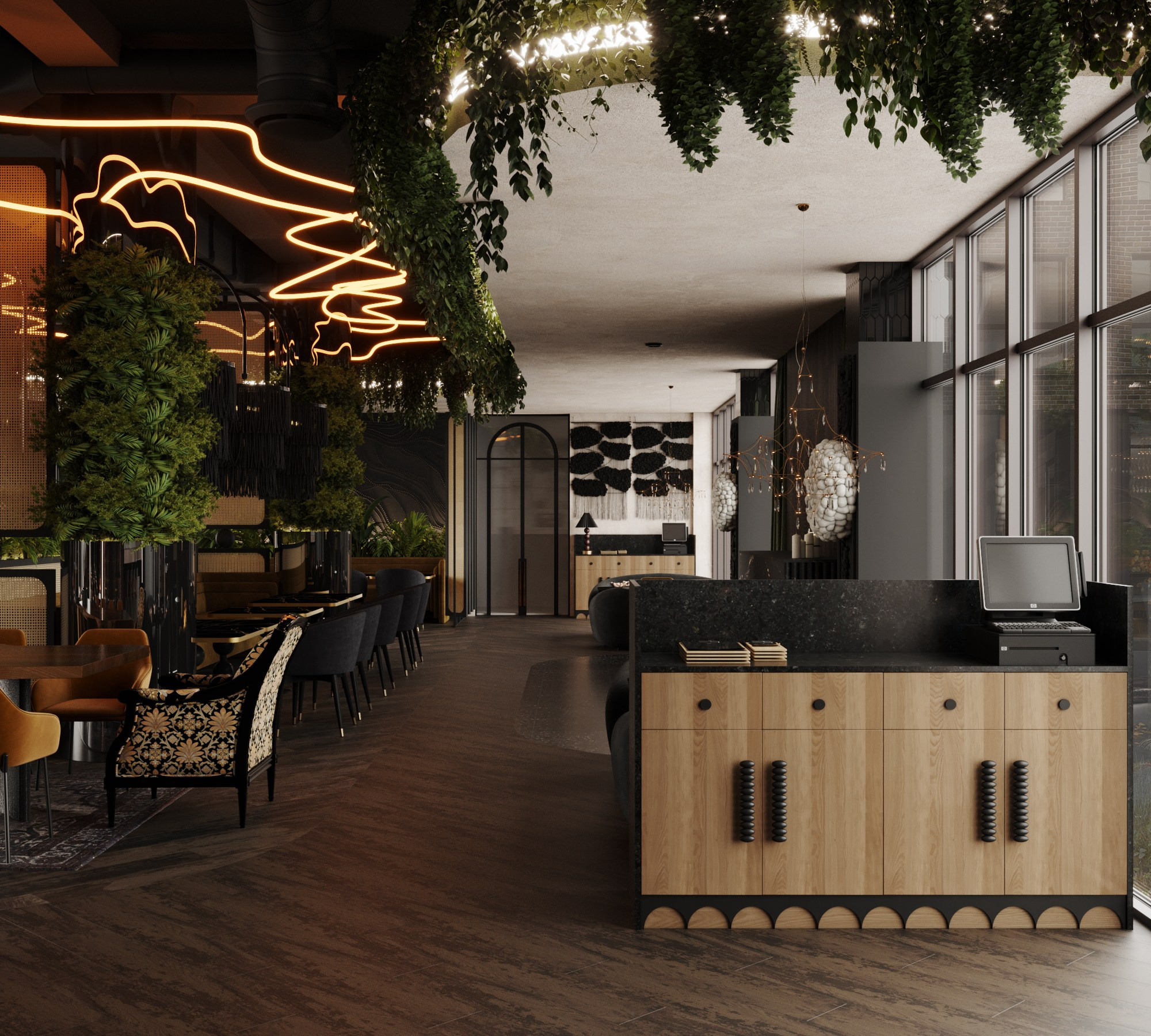 Проект Ресторан. Интерьерная 3D Визуализация