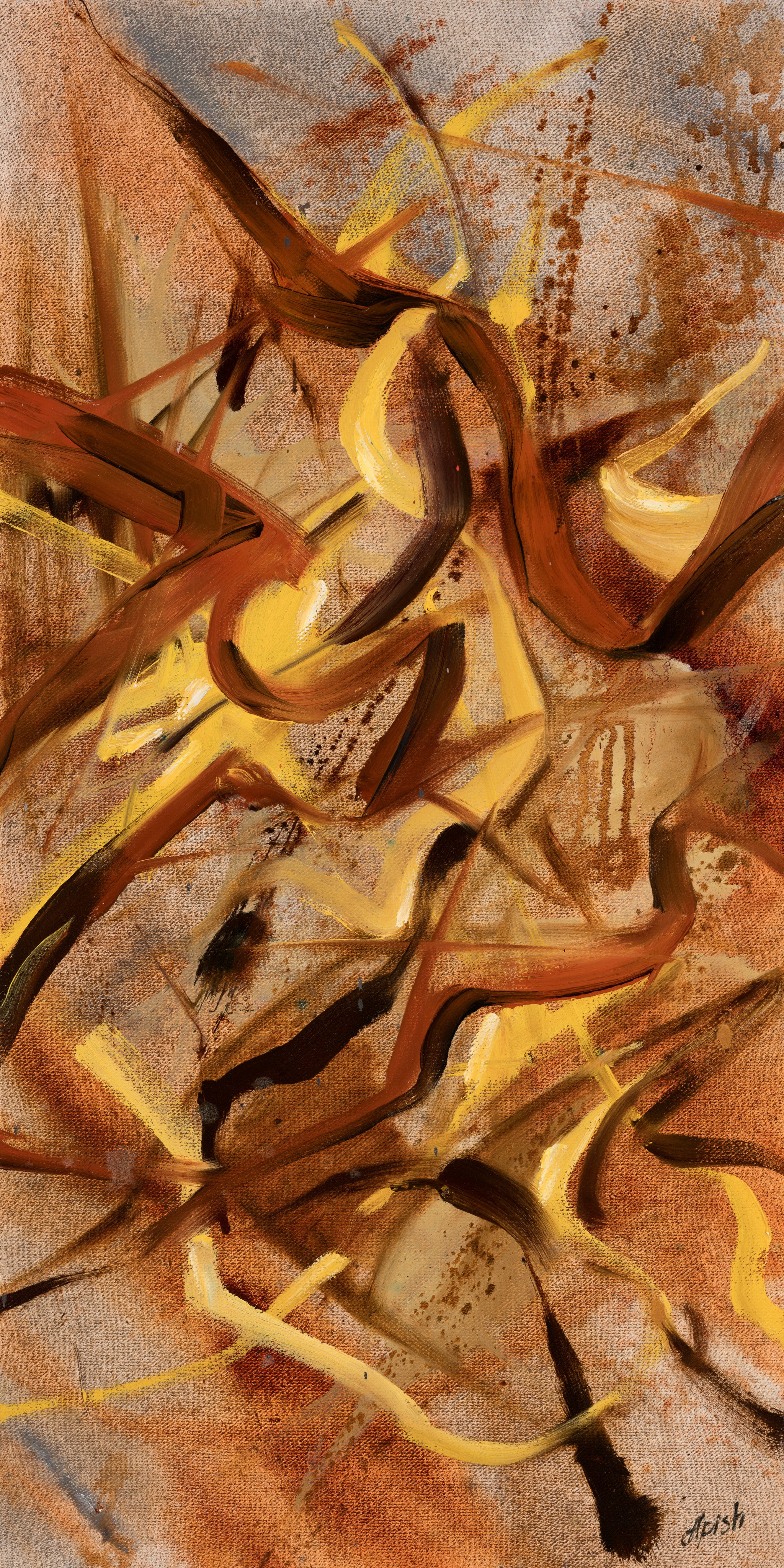 «Хаос 1» - художник Алексей Апиш (холст, масло, 60x30 см, 2024)