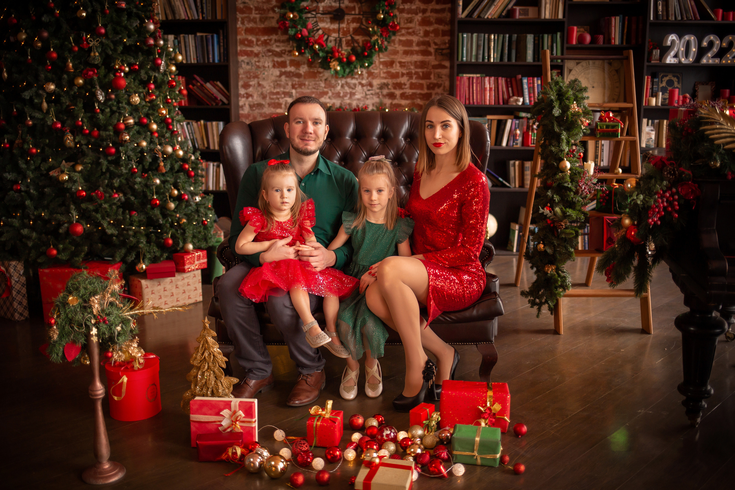 Новогодняя семейная фотосессия. Семейный и женский фотограф в Москве Евгения Малина