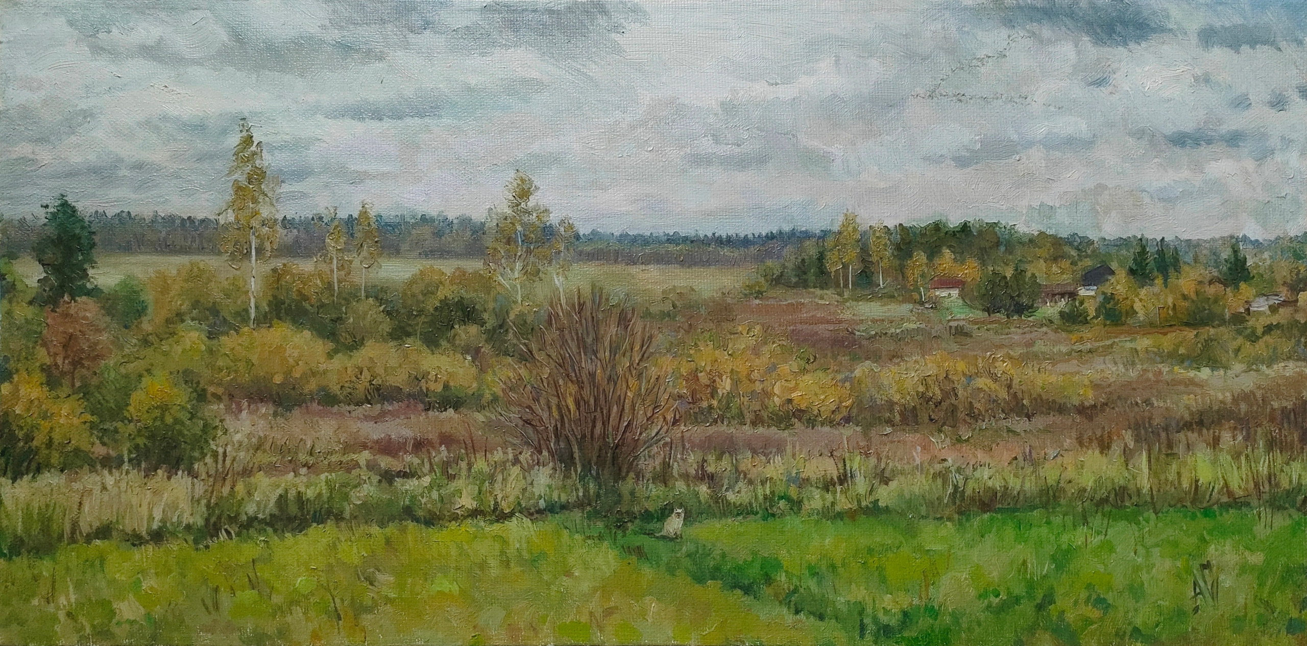 Осенняя даль; холст / масло, 2024