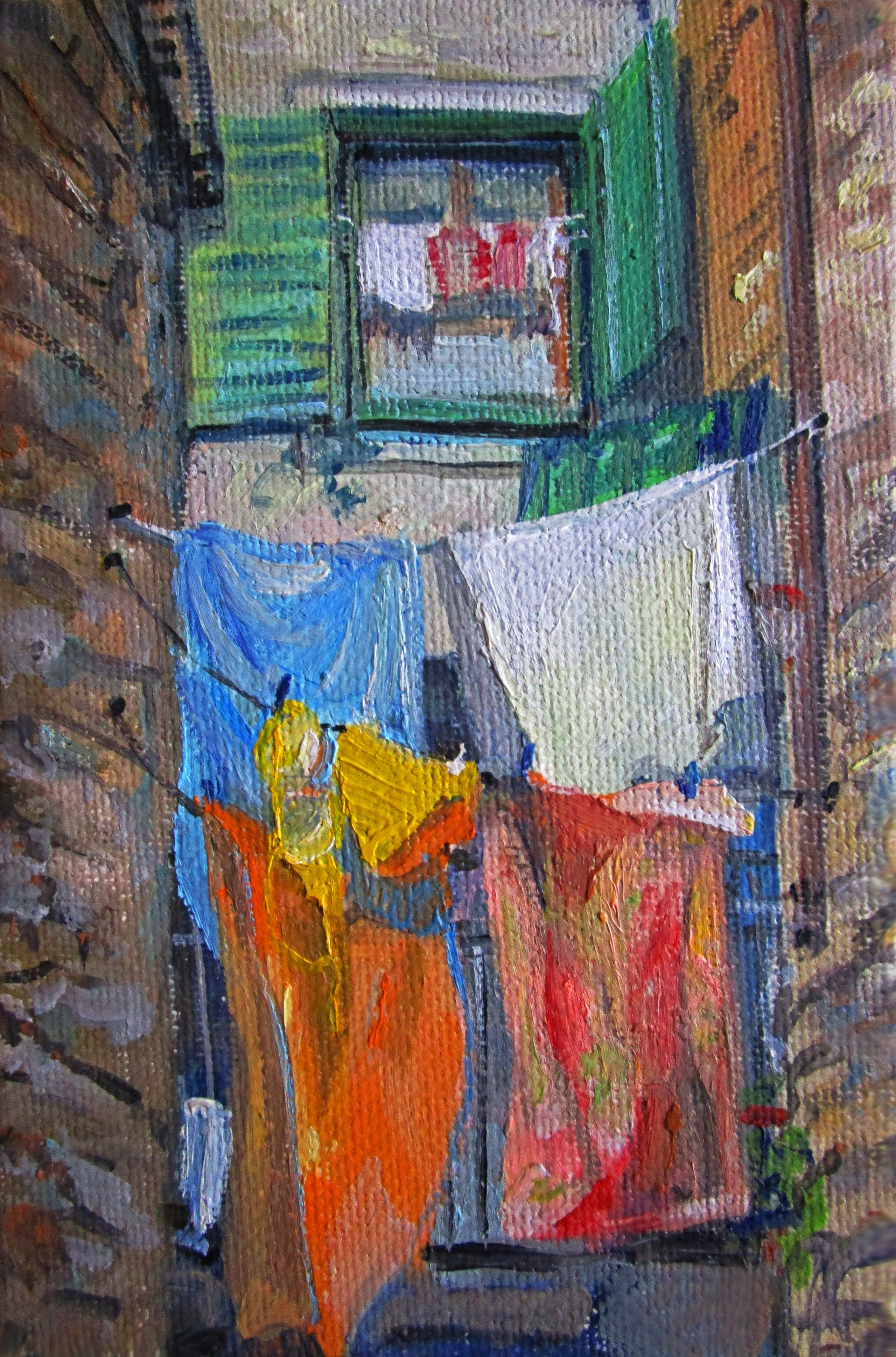 Окно в Трогире, Хорватия; холст / масло, 2019