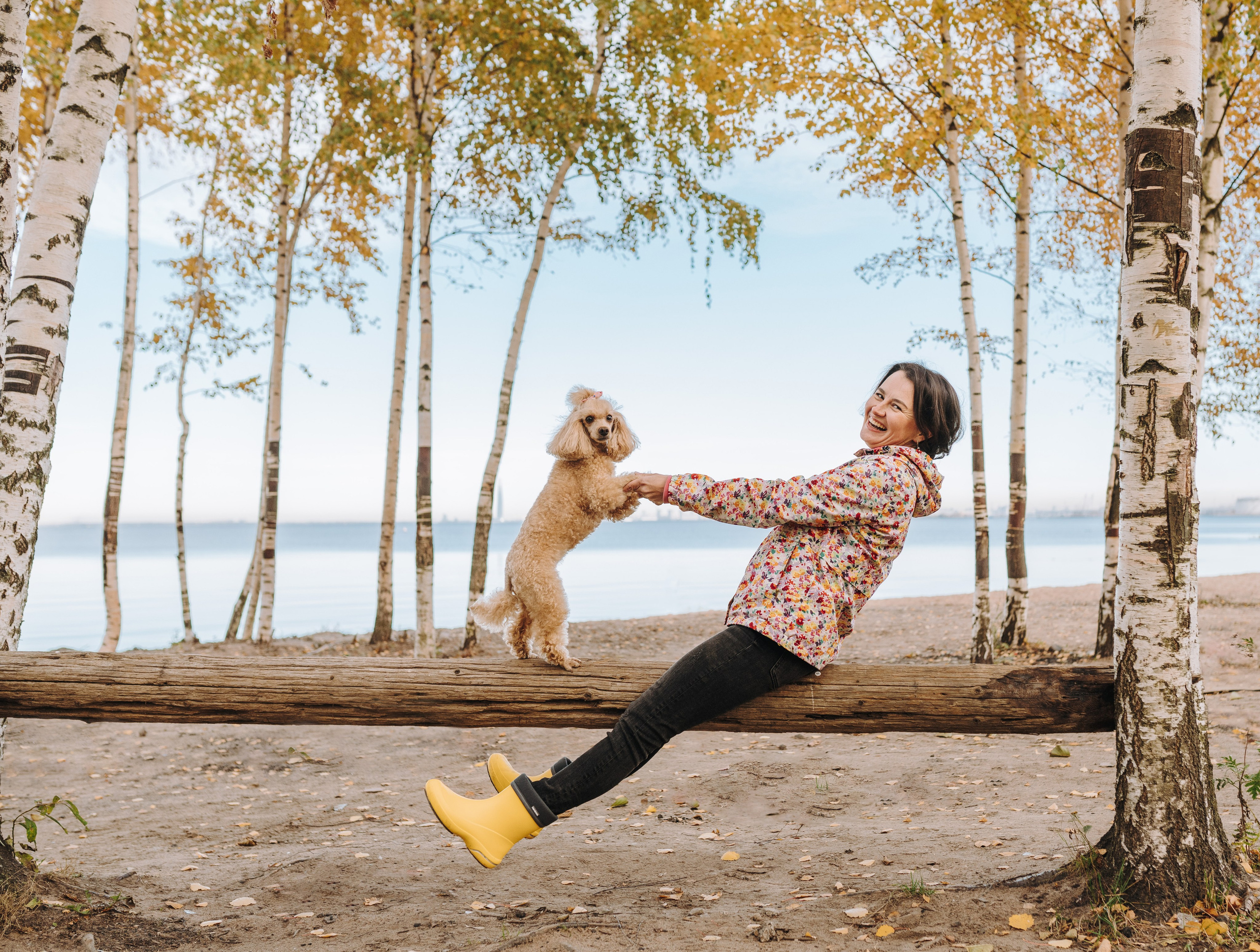 Фотосессия с собакой на пляже. Фотограф анималист в Спб недорого Олеся Майорова