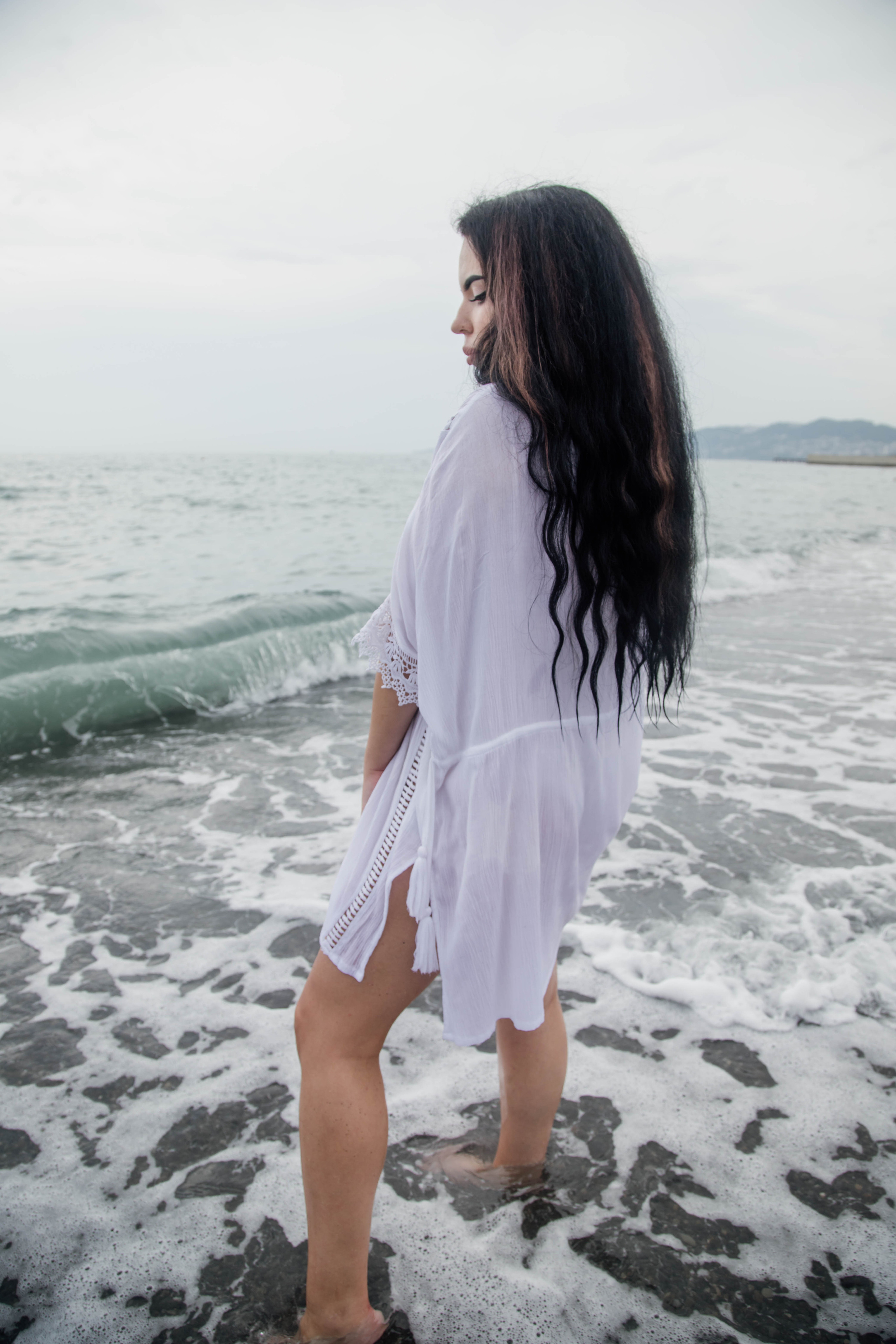 Портретная фотосессия для Арины на пляже. Свадебный, семейный, детский фотограф в Сочи Виолетта Александрова