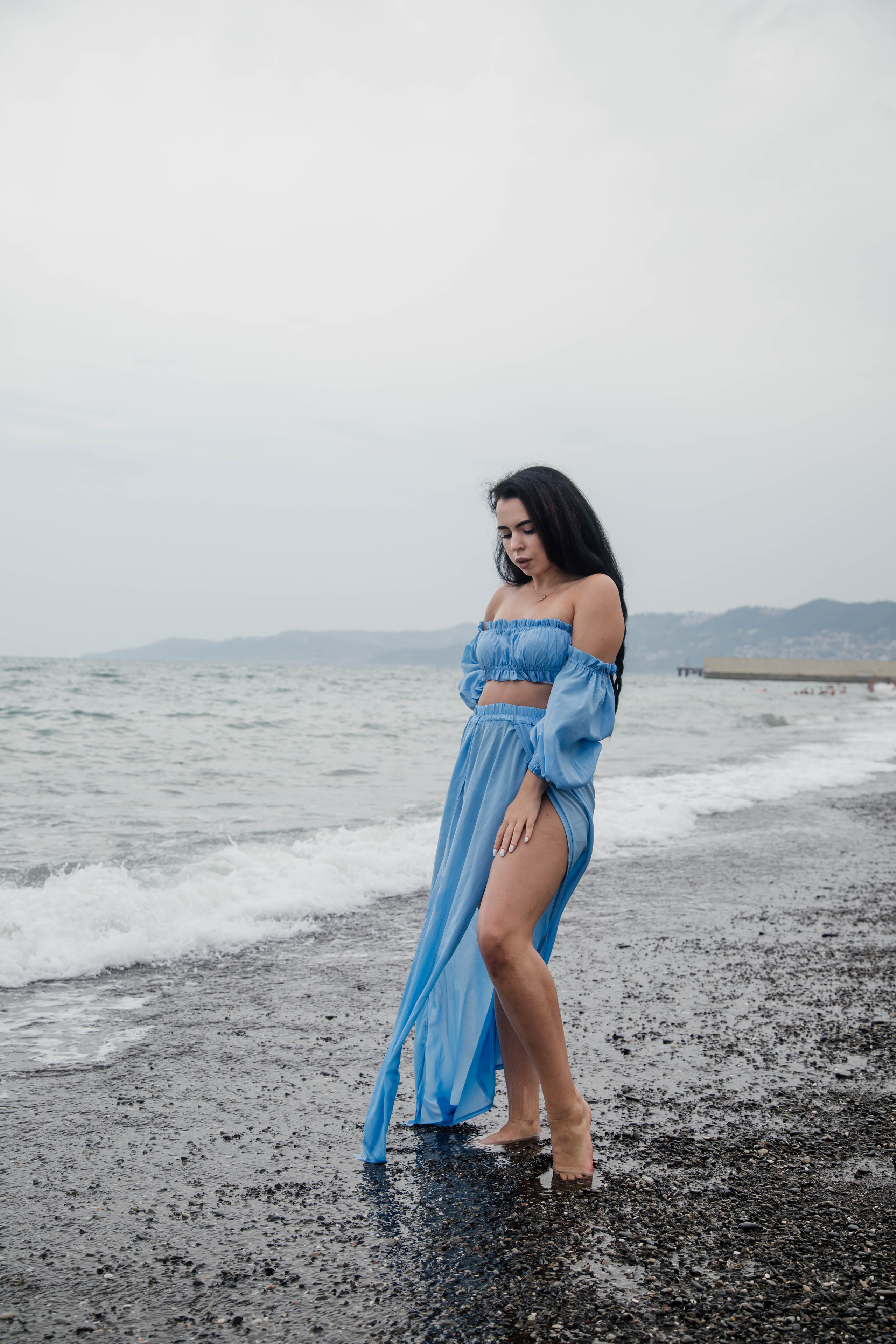 Портретная фотосессия для Арины на пляже. Свадебный, семейный, детский фотограф в Сочи Виолетта Александрова