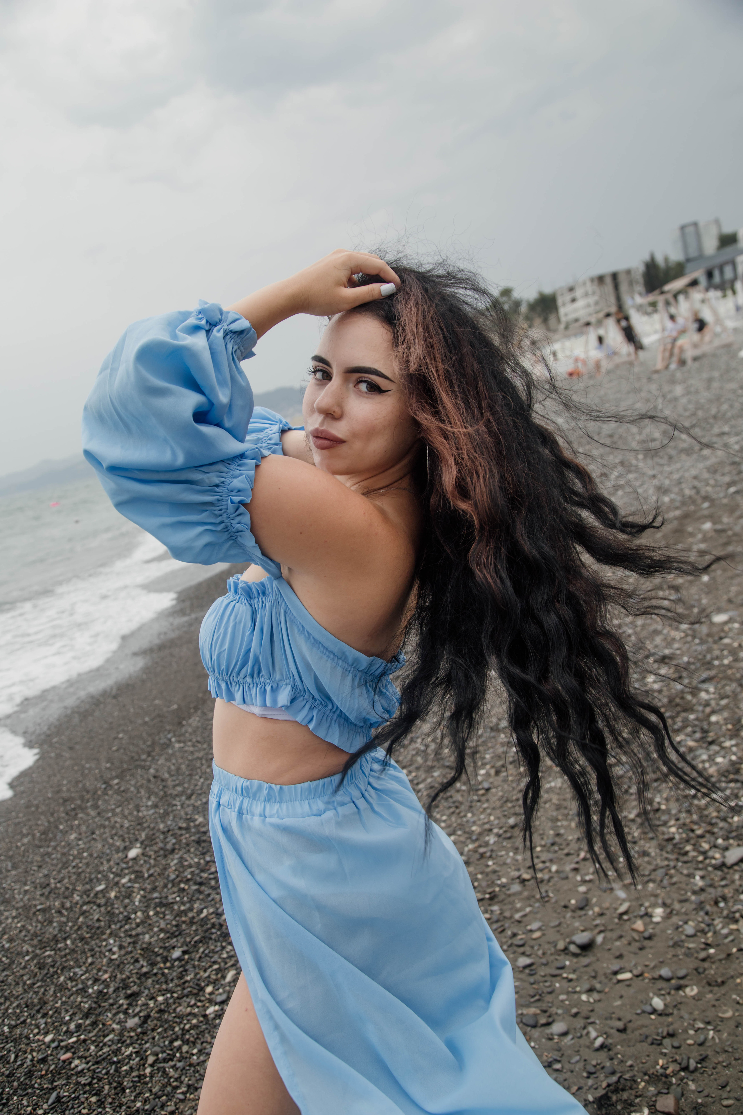 Портретная фотосессия для Арины на пляже. Свадебный, семейный, детский фотограф в Сочи Виолетта Александрова