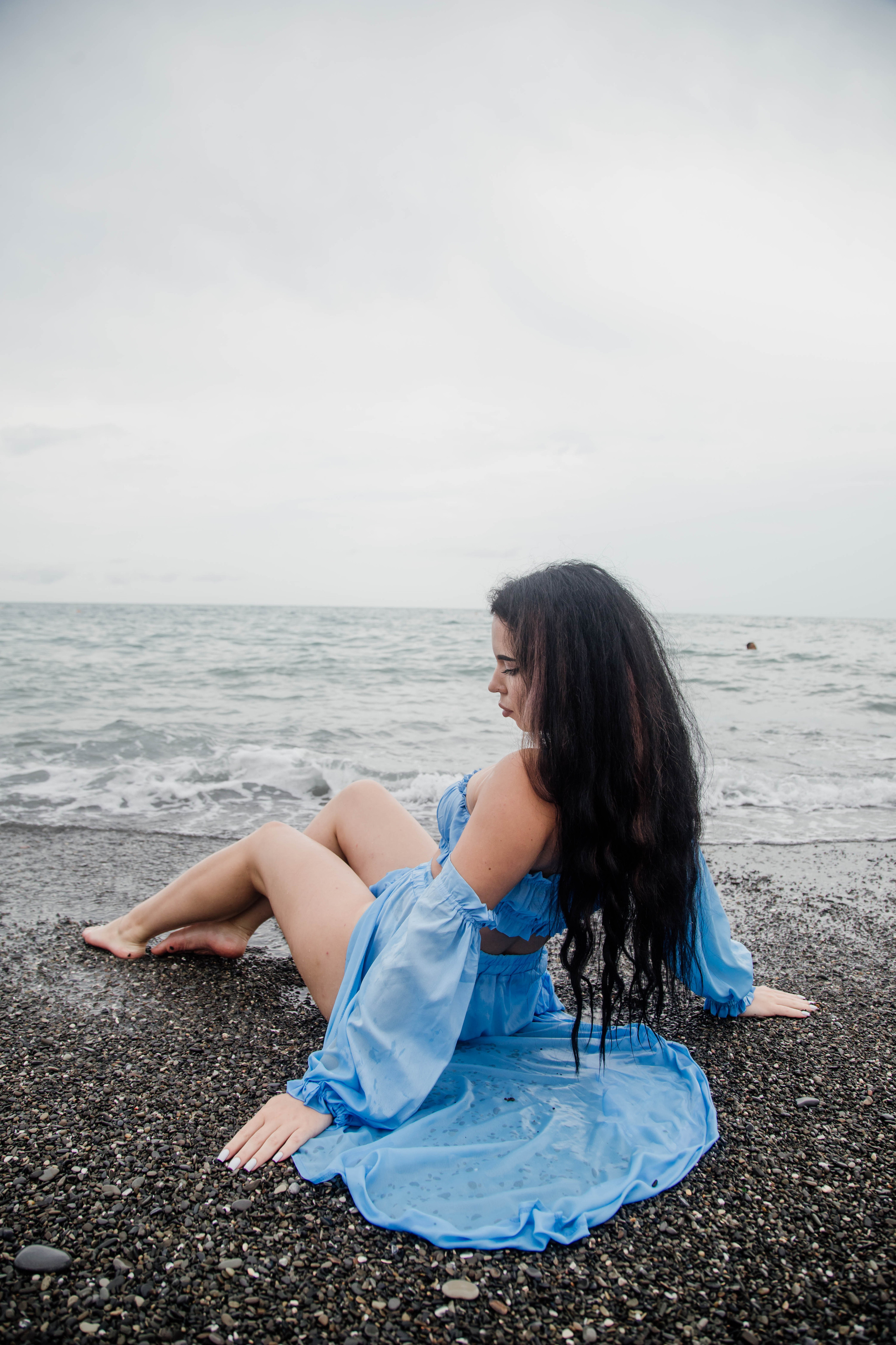 Портретная фотосессия для Арины на пляже. Свадебный, семейный, детский фотограф в Сочи Виолетта Александрова