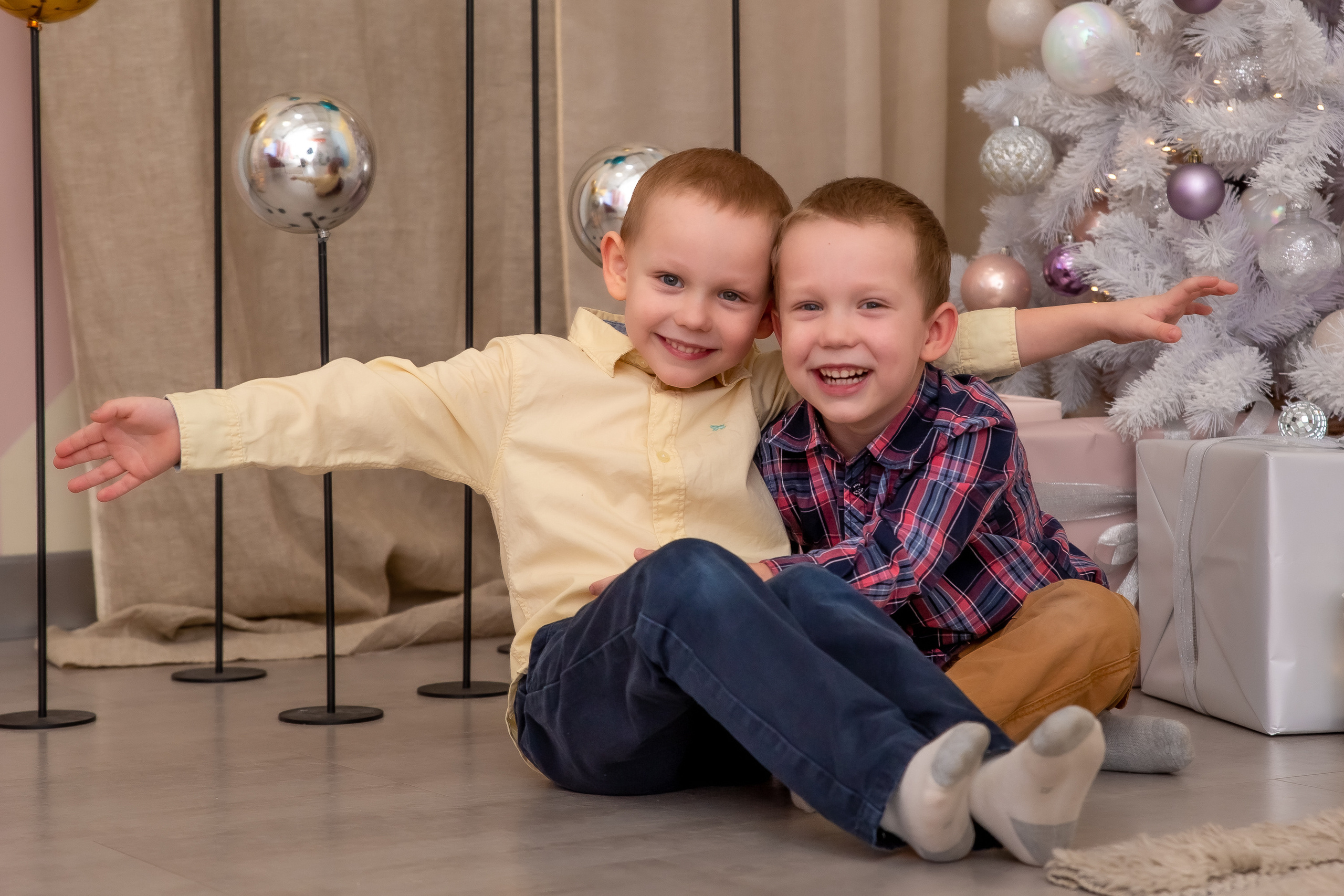 Новогодняя семейная съемка в фотостудии Веретено. Репортажный, семейный, свадебный фотограф Санкт-Петербург Ольга Лесюк