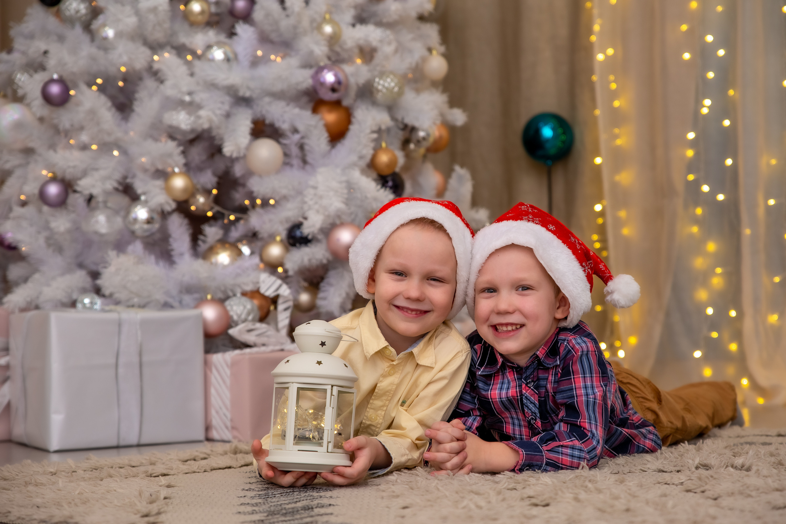 Новогодняя семейная съемка в фотостудии Веретено. Репортажный, семейный, свадебный фотограф Санкт-Петербург Ольга Лесюк