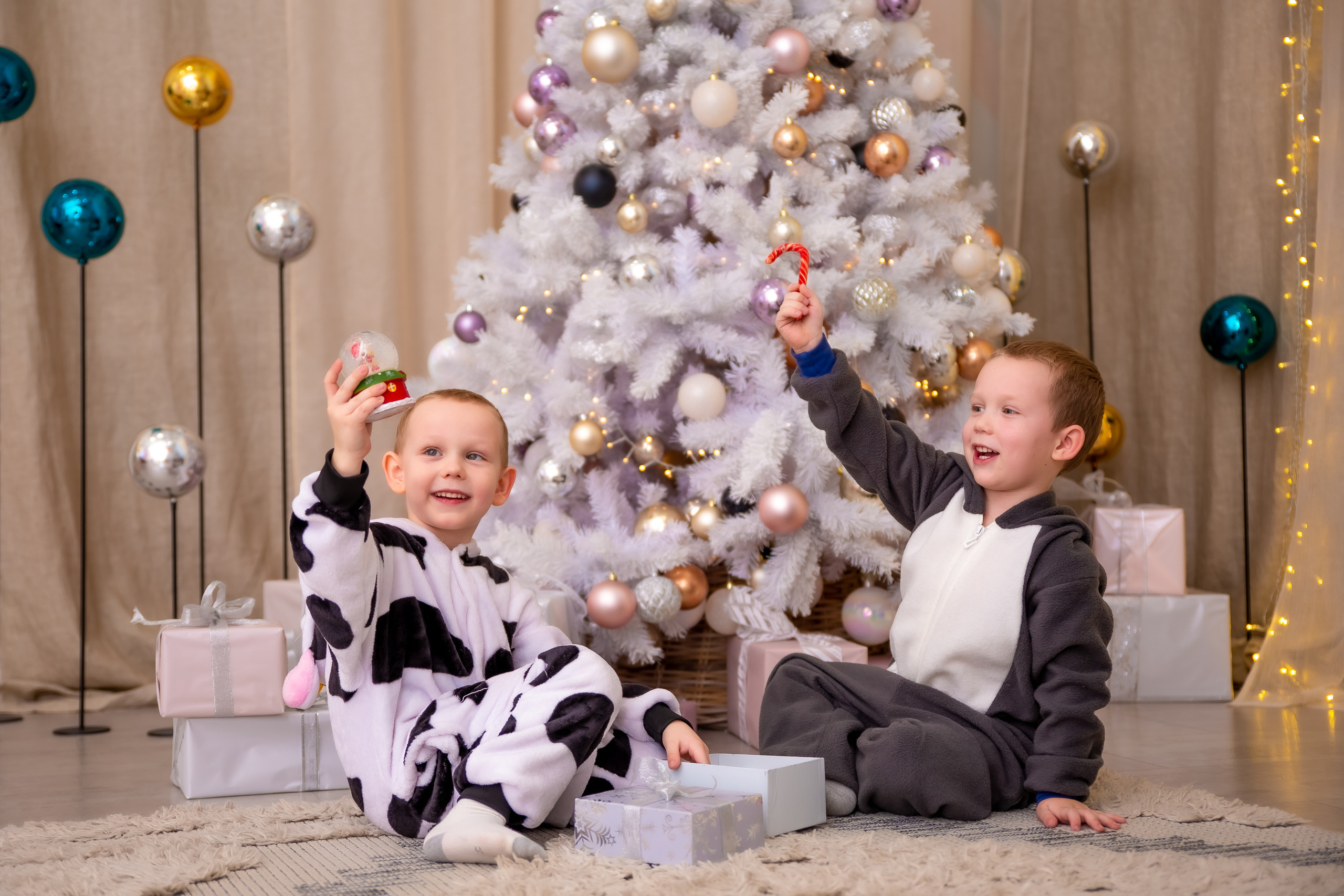 Новогодняя семейная съемка в фотостудии Веретено. Репортажный, семейный, свадебный фотограф Санкт-Петербург Ольга Лесюк