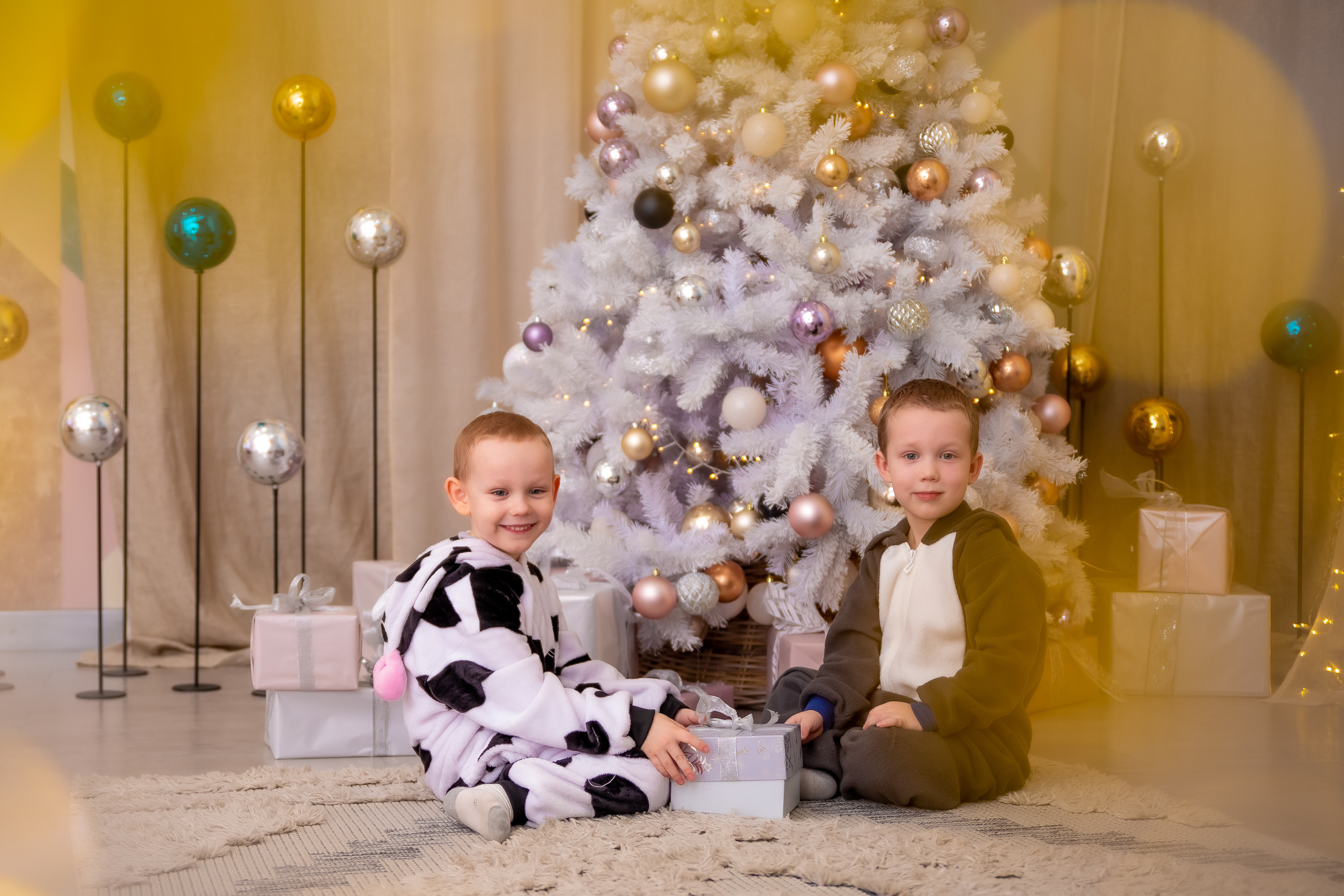Новогодняя семейная съемка в фотостудии Веретено. Репортажный, семейный, свадебный фотограф Санкт-Петербург Ольга Лесюк