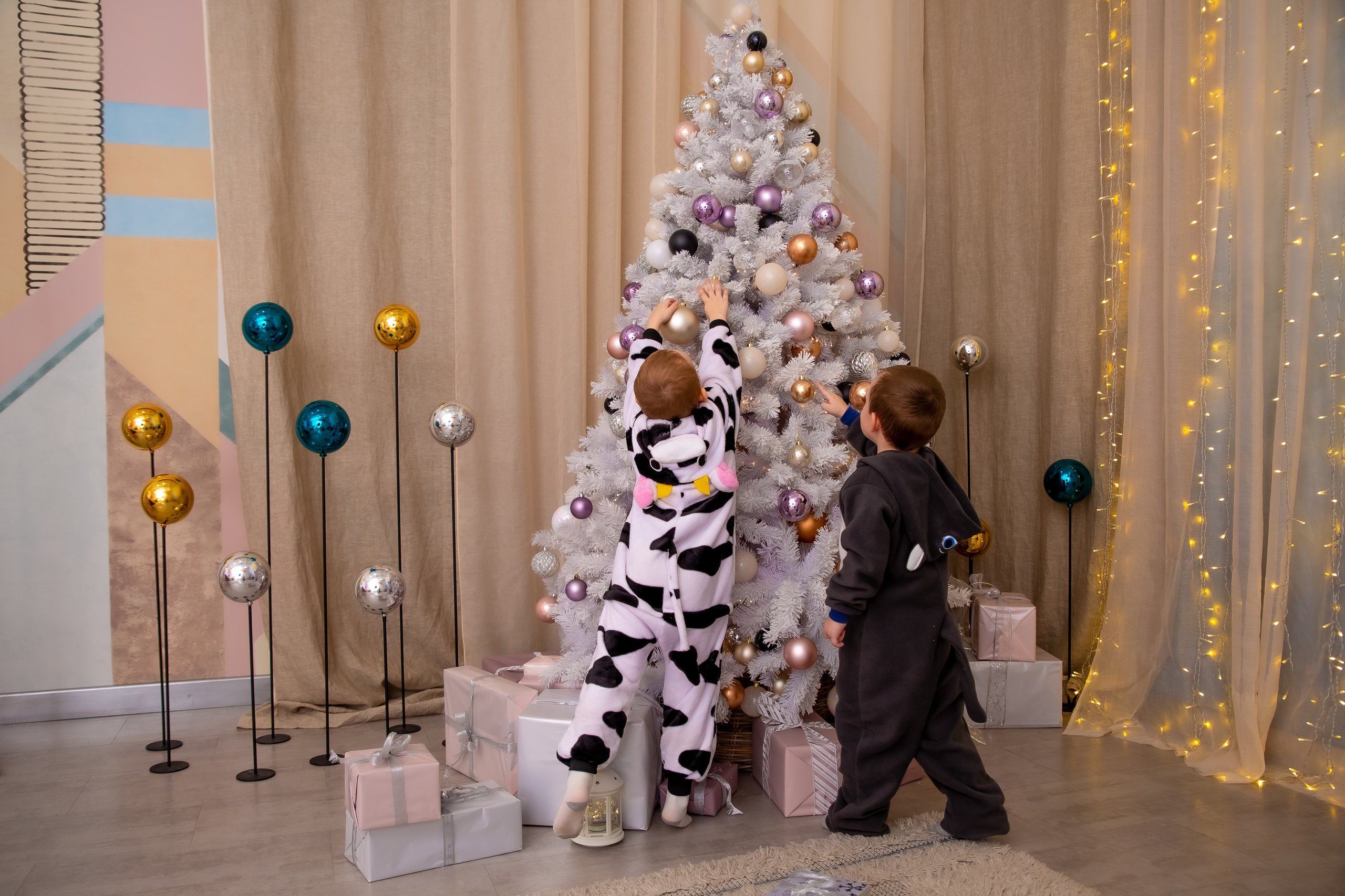 Новогодняя семейная съемка в фотостудии Веретено. Репортажный, семейный, свадебный фотограф Санкт-Петербург Ольга Лесюк