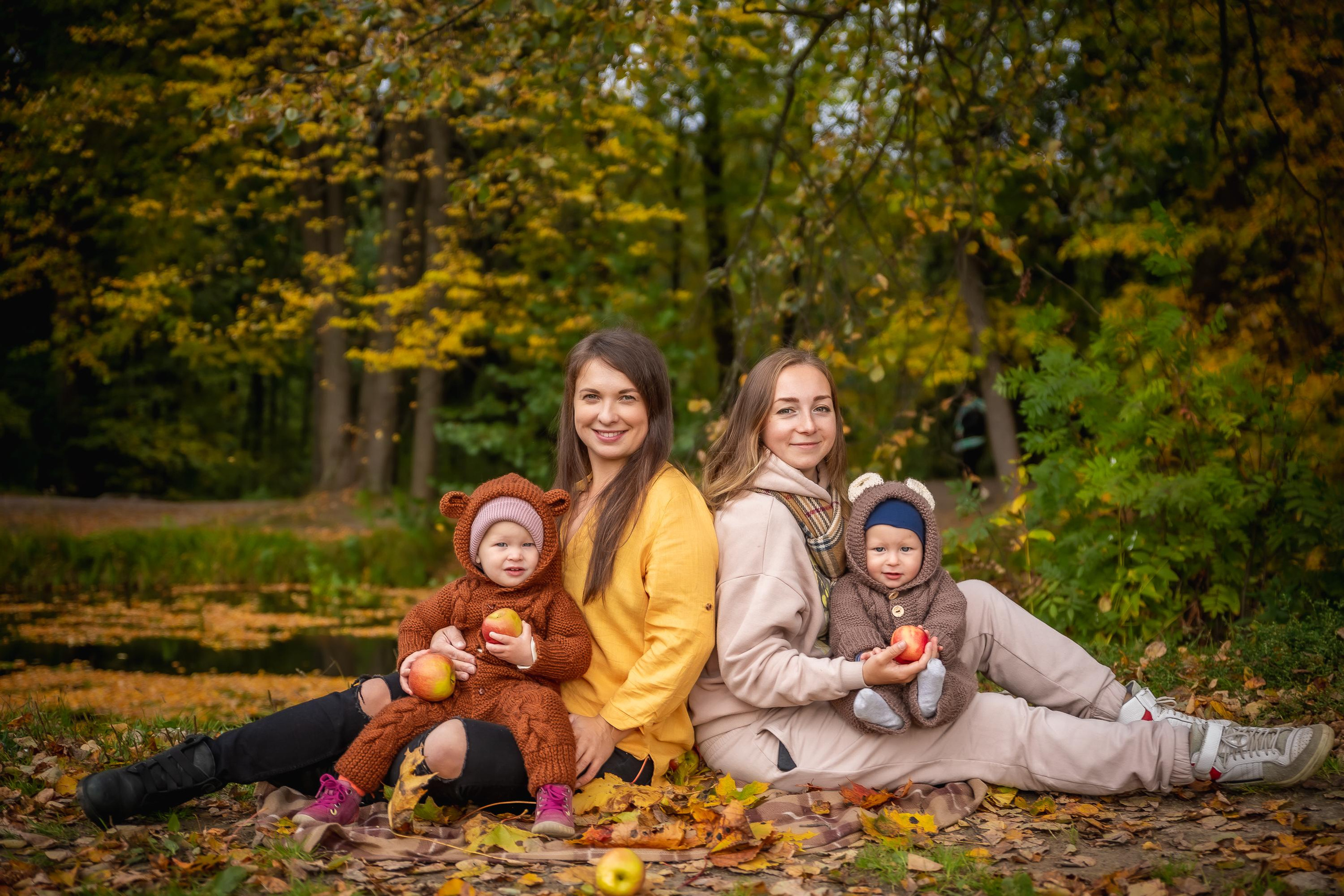 Осенняя съемка малышей в парке. Репортажный, семейный, свадебный фотограф Санкт-Петербург Ольга Лесюк