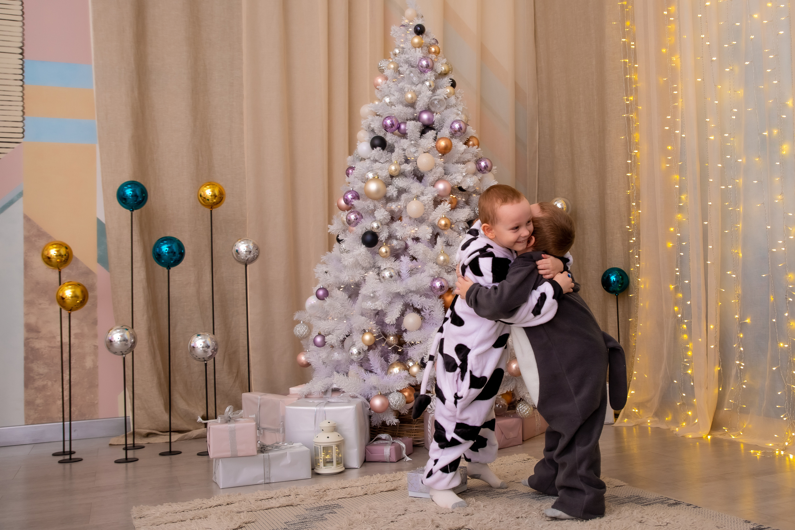 Новогодняя семейная съемка в фотостудии Веретено. Репортажный, семейный, свадебный фотограф Санкт-Петербург Ольга Лесюк