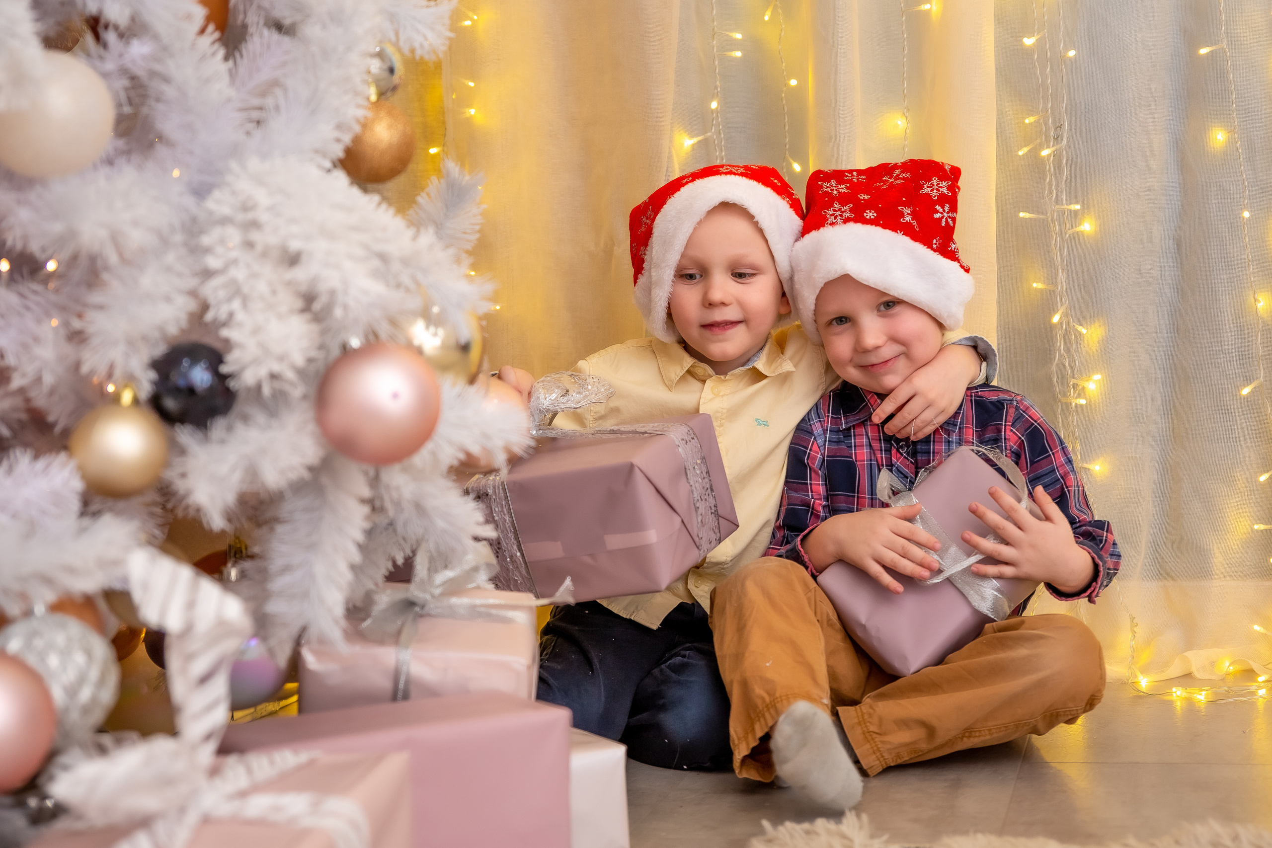 Новогодняя семейная съемка в фотостудии Веретено. Репортажный, семейный, свадебный фотограф Санкт-Петербург Ольга Лесюк