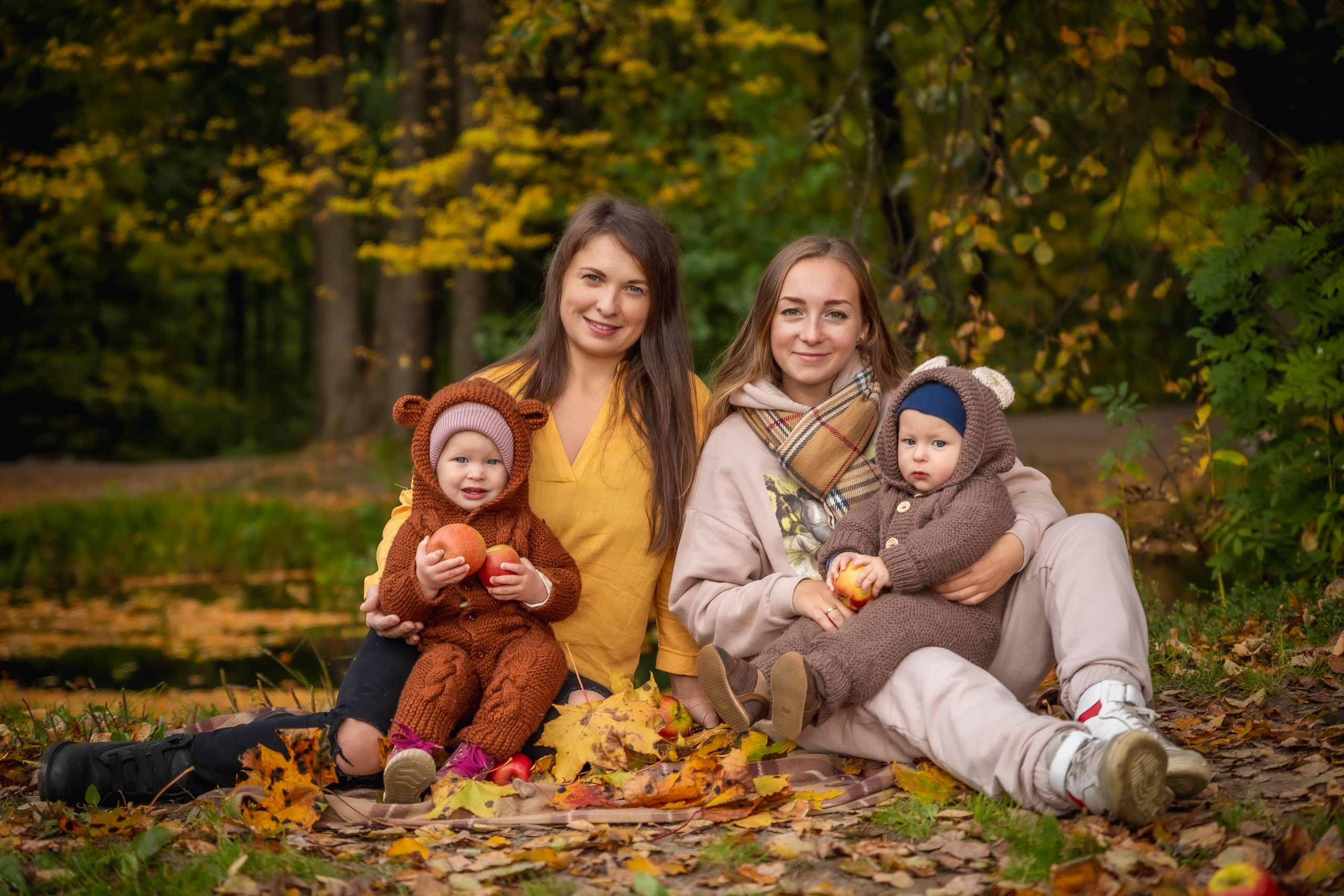 Осенняя съемка малышей в парке. Репортажный, семейный, свадебный фотограф Санкт-Петербург Ольга Лесюк