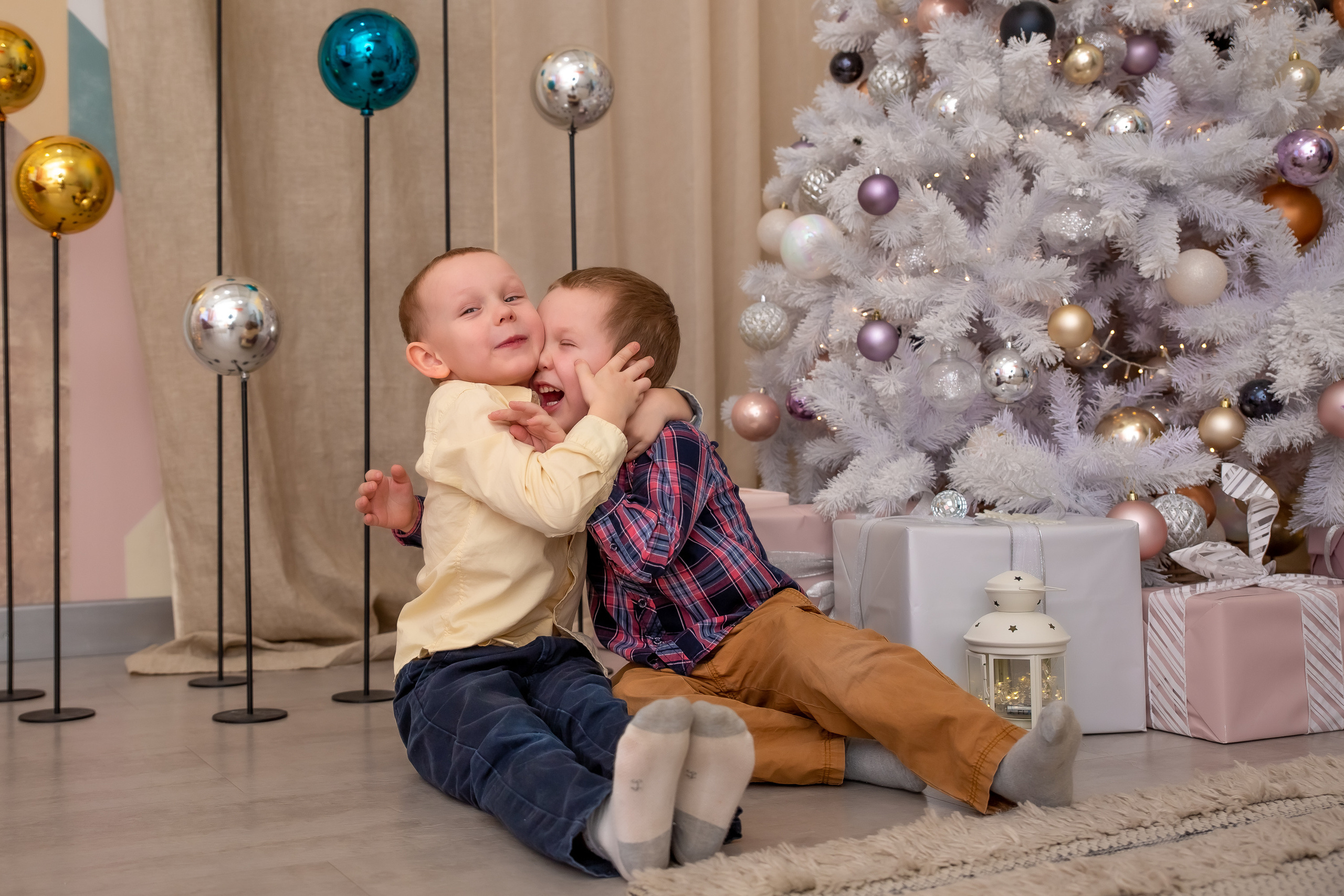 Новогодняя семейная съемка в фотостудии Веретено. Репортажный, семейный, свадебный фотограф Санкт-Петербург Ольга Лесюк