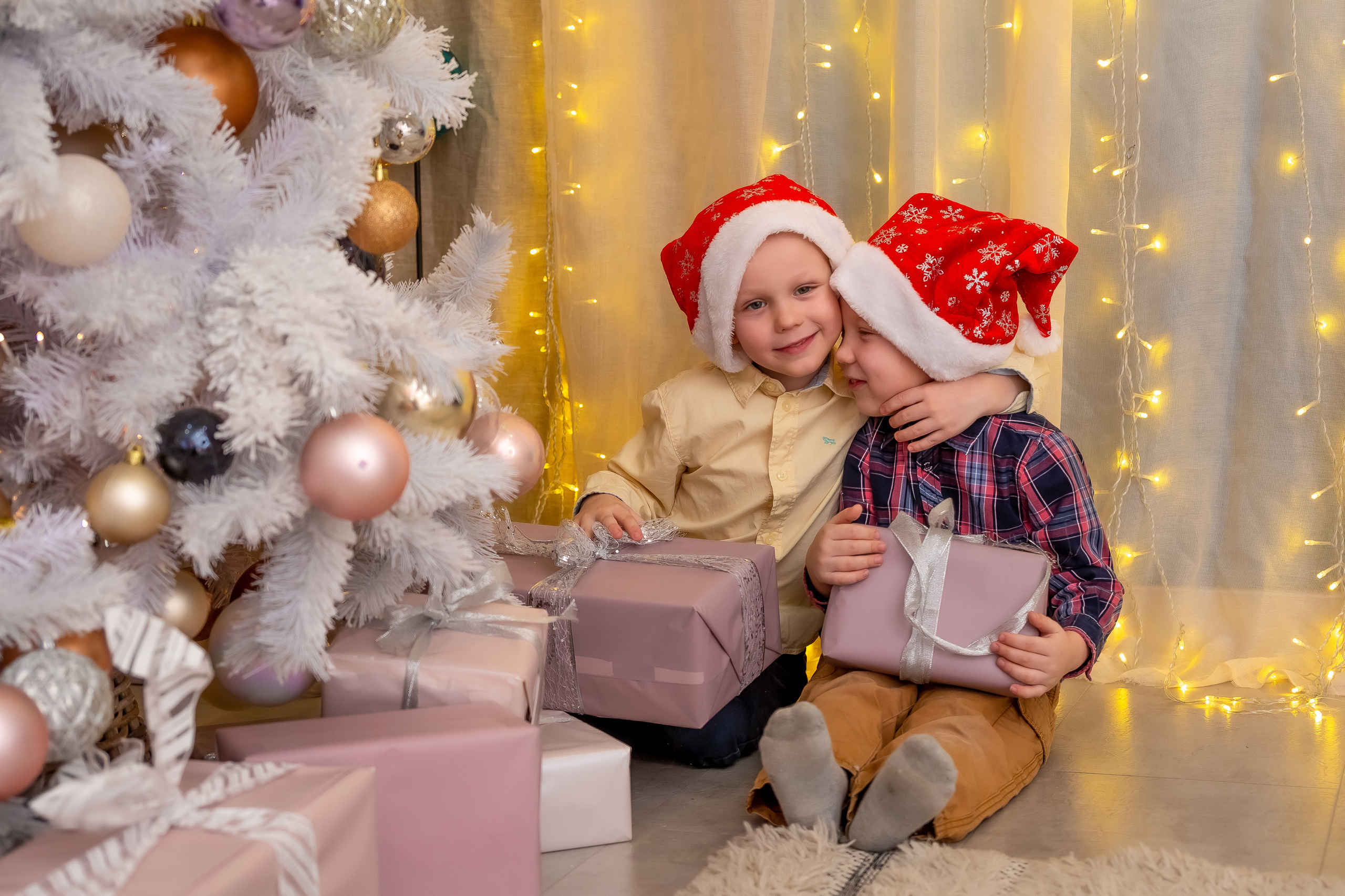 Новогодняя семейная съемка в фотостудии Веретено. Репортажный, семейный, свадебный фотограф Санкт-Петербург Ольга Лесюк