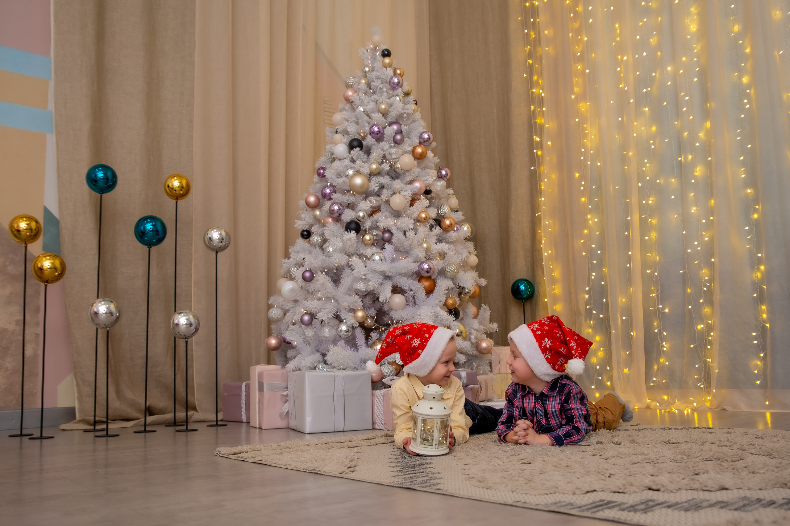 Новогодняя семейная съемка в фотостудии Веретено. Репортажный, семейный, свадебный фотограф Санкт-Петербург Ольга Лесюк