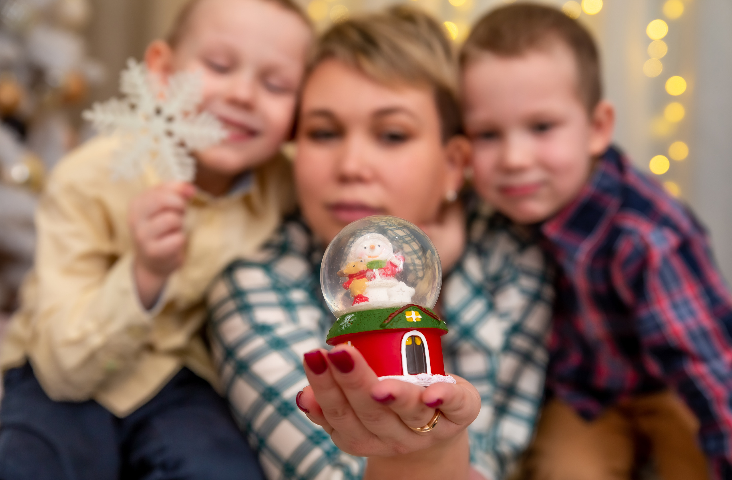 Новогодняя семейная съемка в фотостудии Веретено. Репортажный, семейный, свадебный фотограф Санкт-Петербург Ольга Лесюк