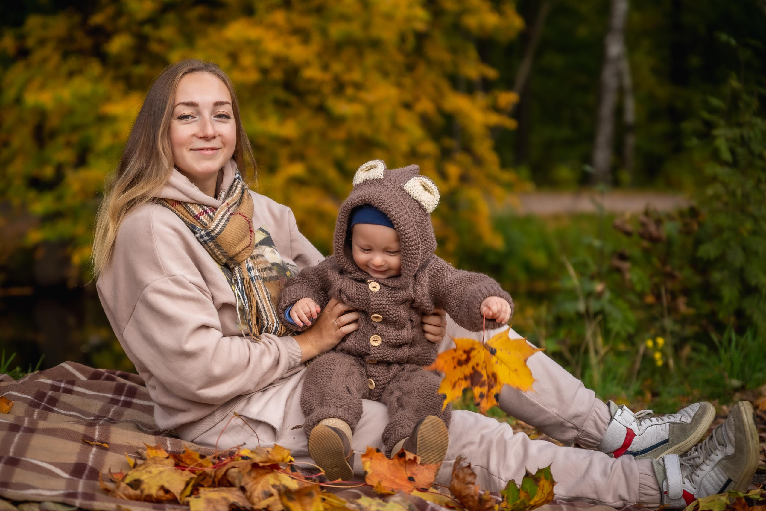 Осенняя съемка малышей в парке. Репортажный, семейный, свадебный фотограф Санкт-Петербург Ольга Лесюк