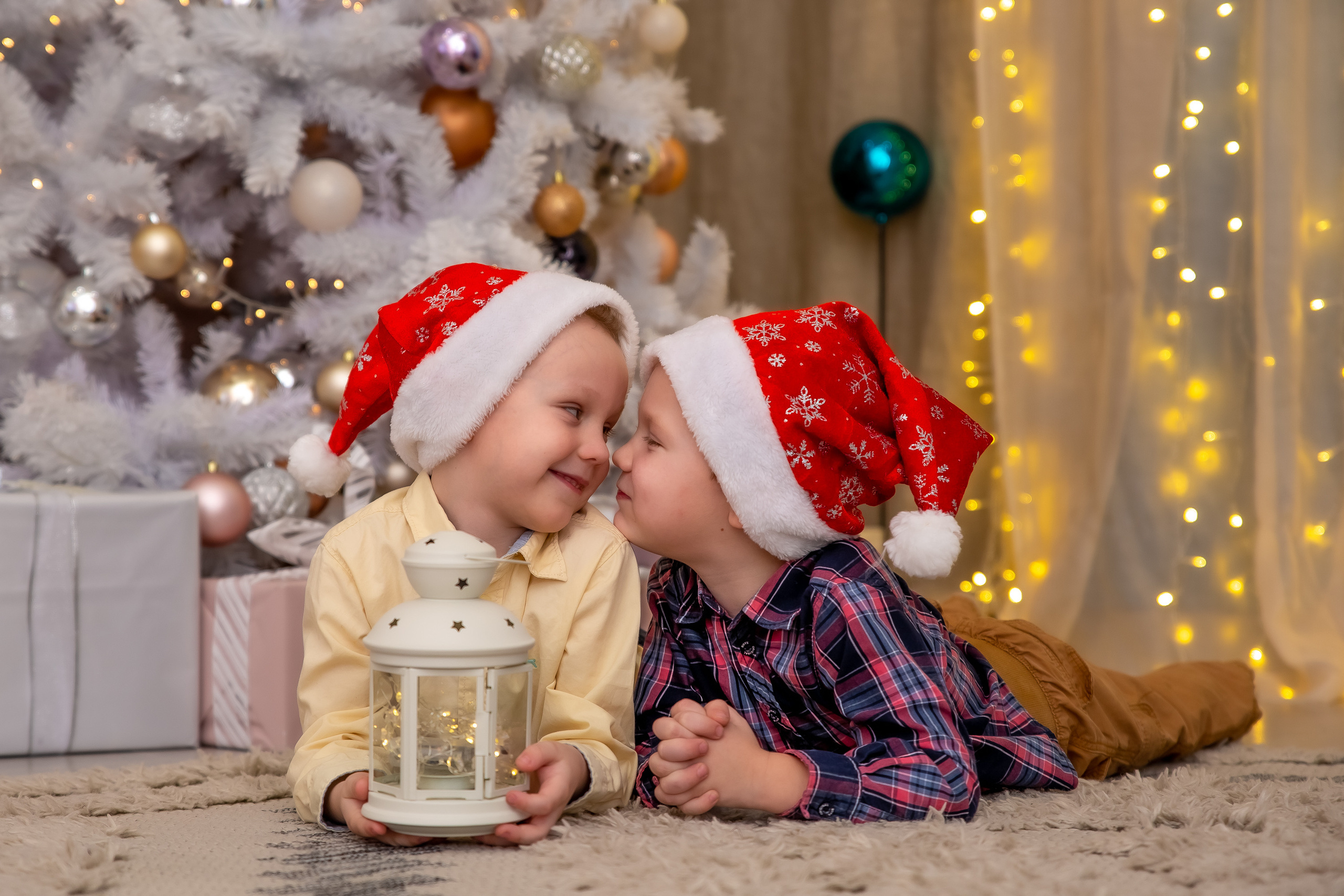 Новогодняя семейная съемка в фотостудии Веретено. Репортажный, семейный, свадебный фотограф Санкт-Петербург Ольга Лесюк