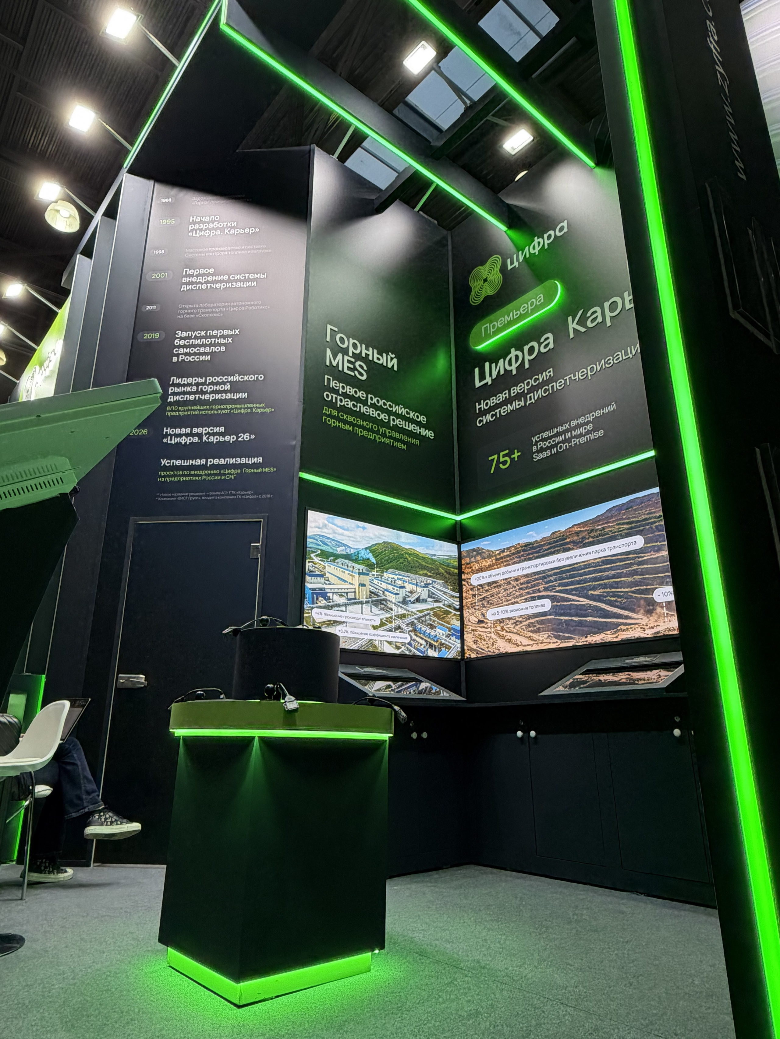 Выставочный стенд ЦИФРА. MiningWorld 2026. Выставочные стенды. Студия интерьера