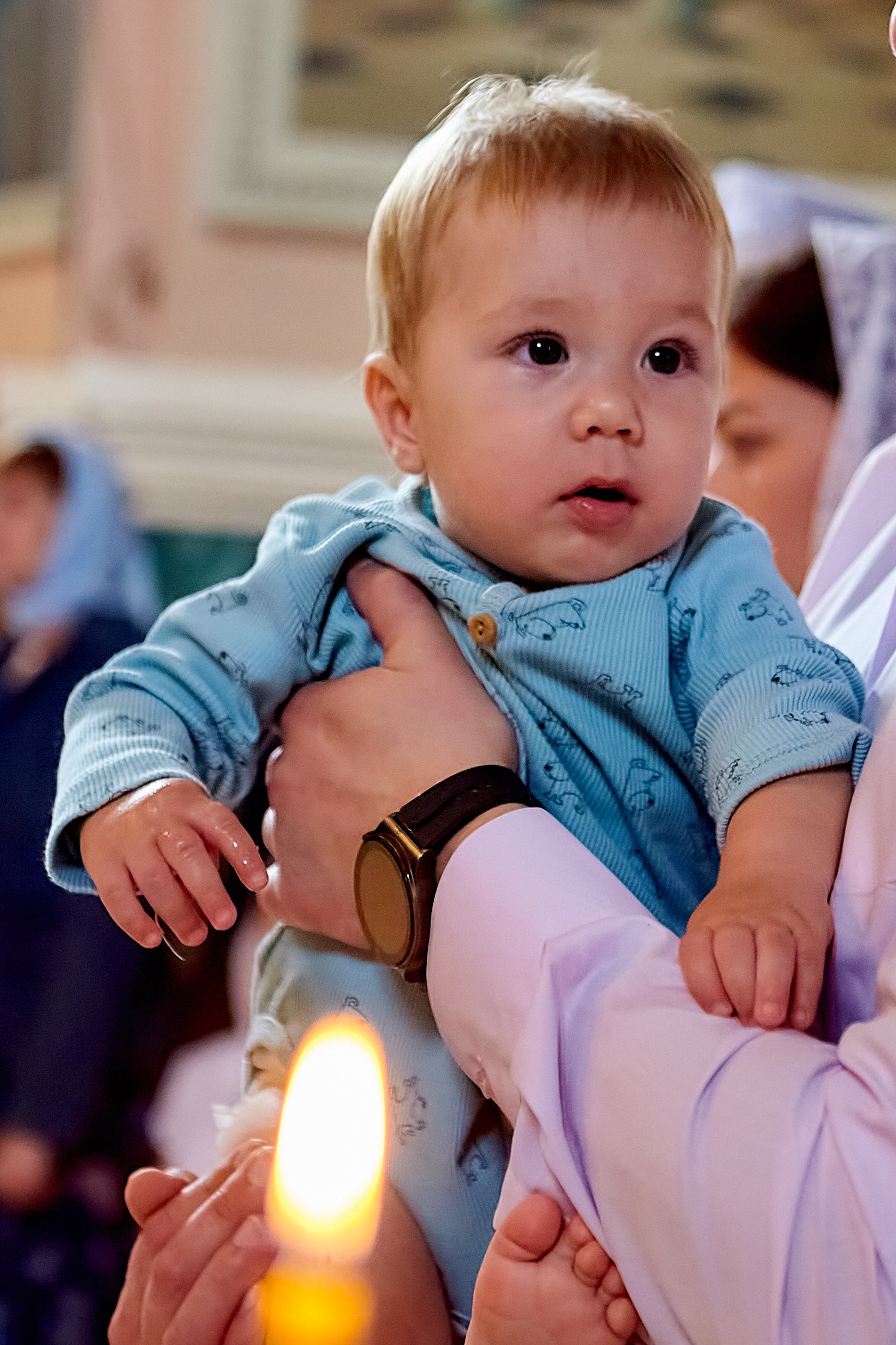 На крещении