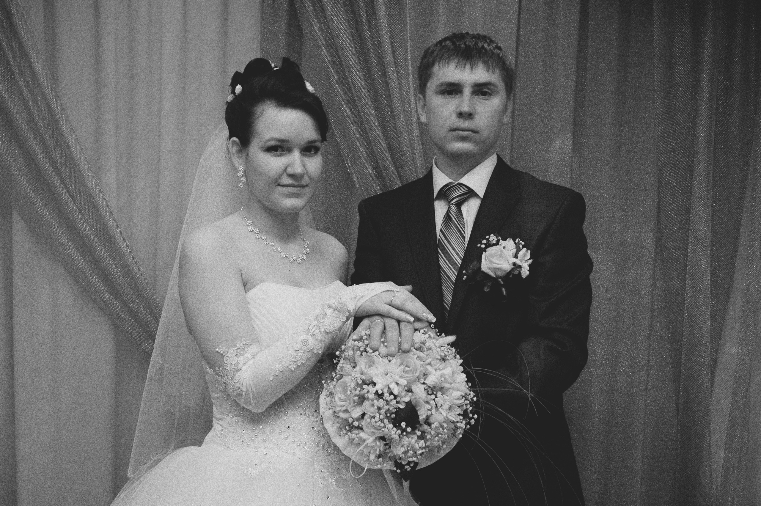 Кирилл и Анна. Свадьба в черно-белых фотографиях. Фотограф в городе Электросталь Ногинск Москва — Алексей Закхеев