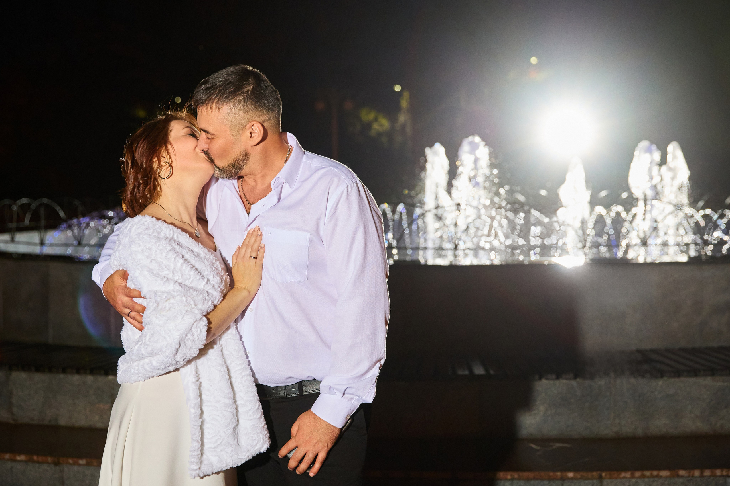 Ночная свадебная фотосессия