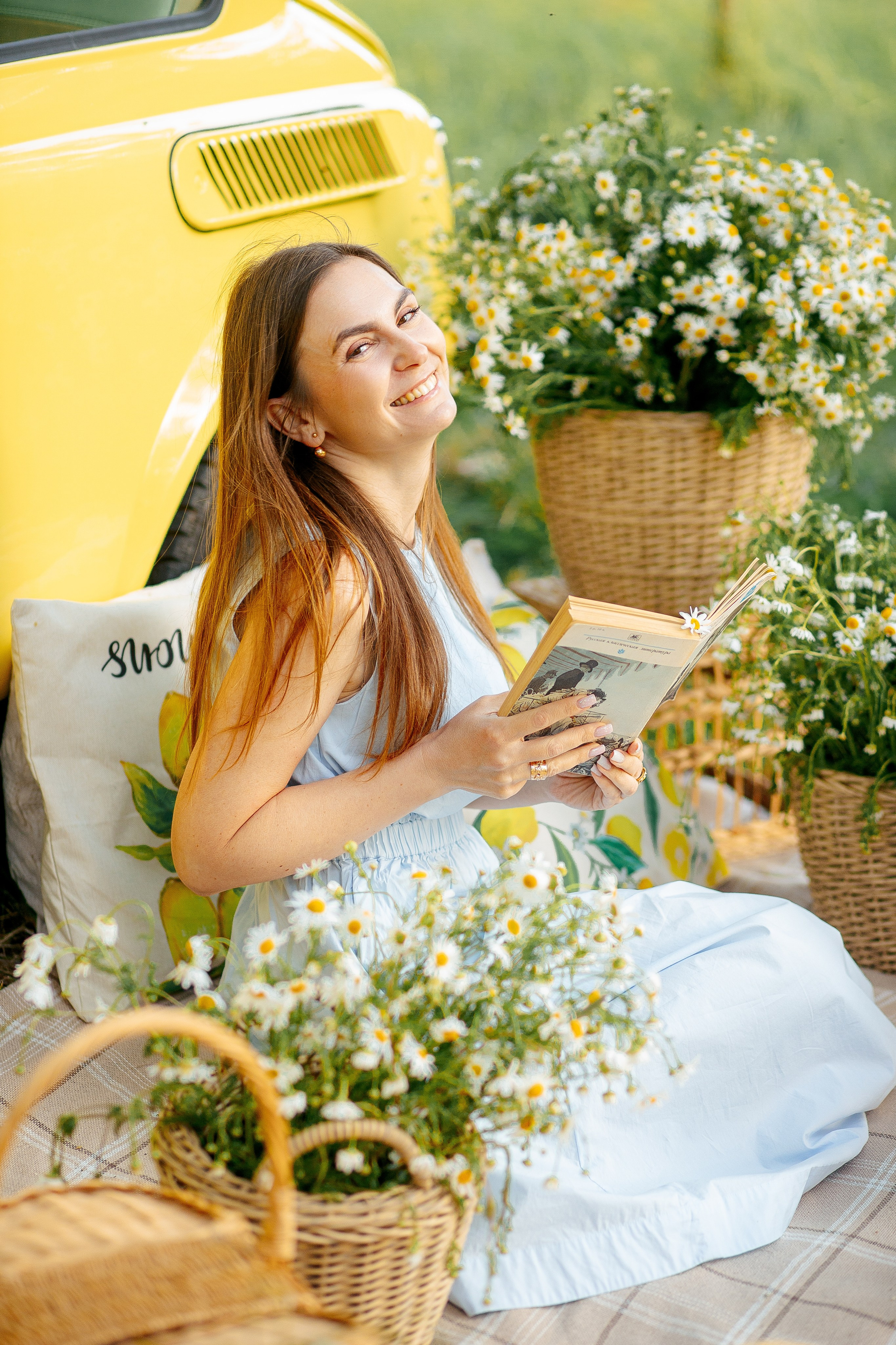 Анна люпины и ромашки. Семейный детский фотограф. Фотосессия в Минске