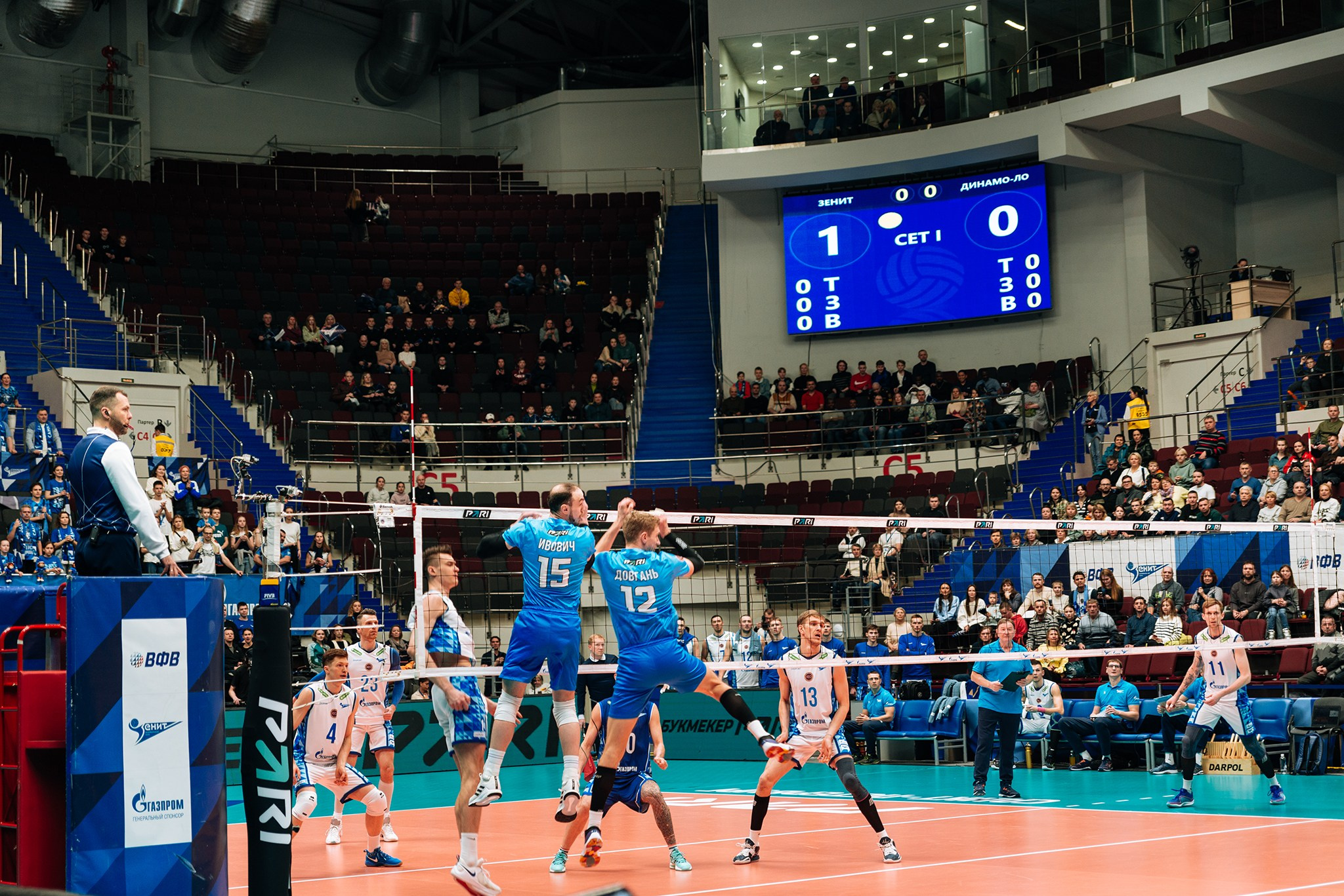 Зенит — Динамо-ЛО. Чемпионат России по волейболу. Февраль 24. Репортажный фотограф в Санкт-Петербурге Анастасия Клёпова