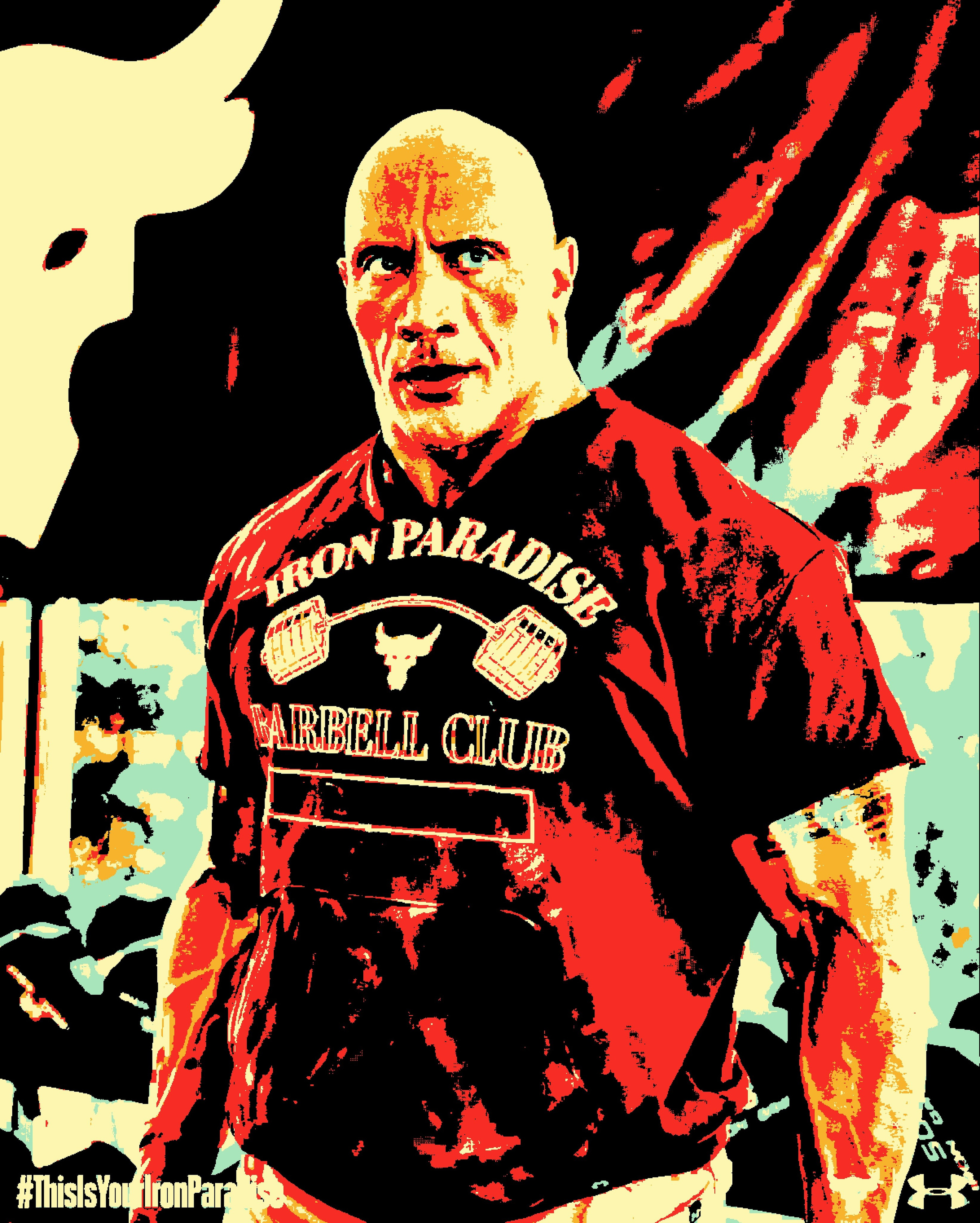 Дуэйн Джонсон (Dwayne Johnson). Визуальный арт пиксельный художник Василь Пиксель