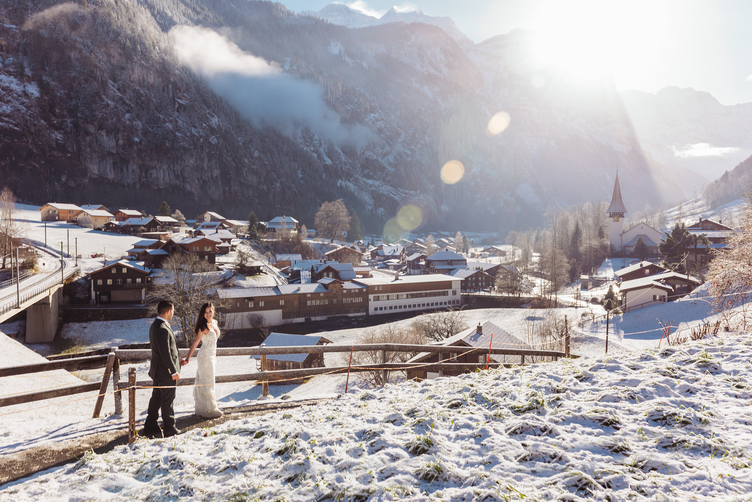 Lynda & Troy (Lauterbrunnen, Wengen). Photographer in Interlaken area