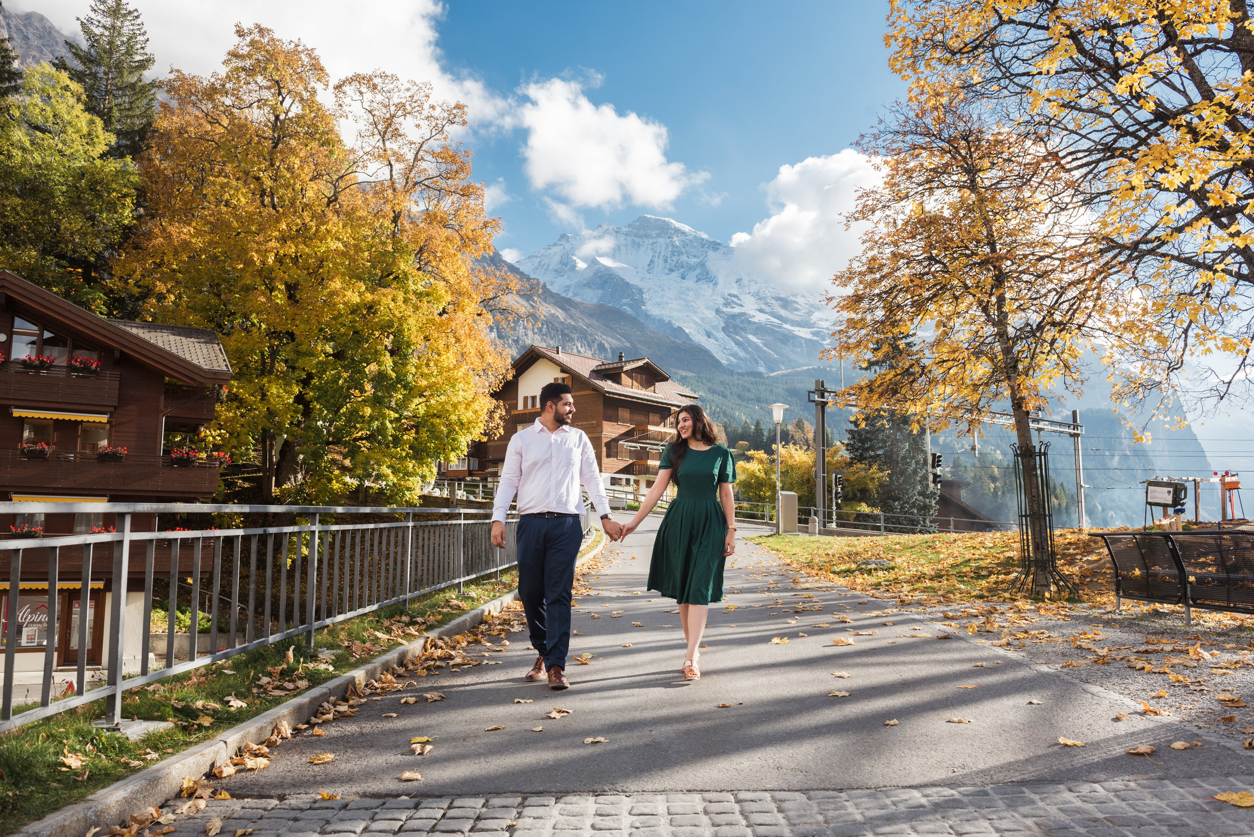 Heena & Aman (Lauterbrunnen, Wengen). Photographer in Interlaken area
