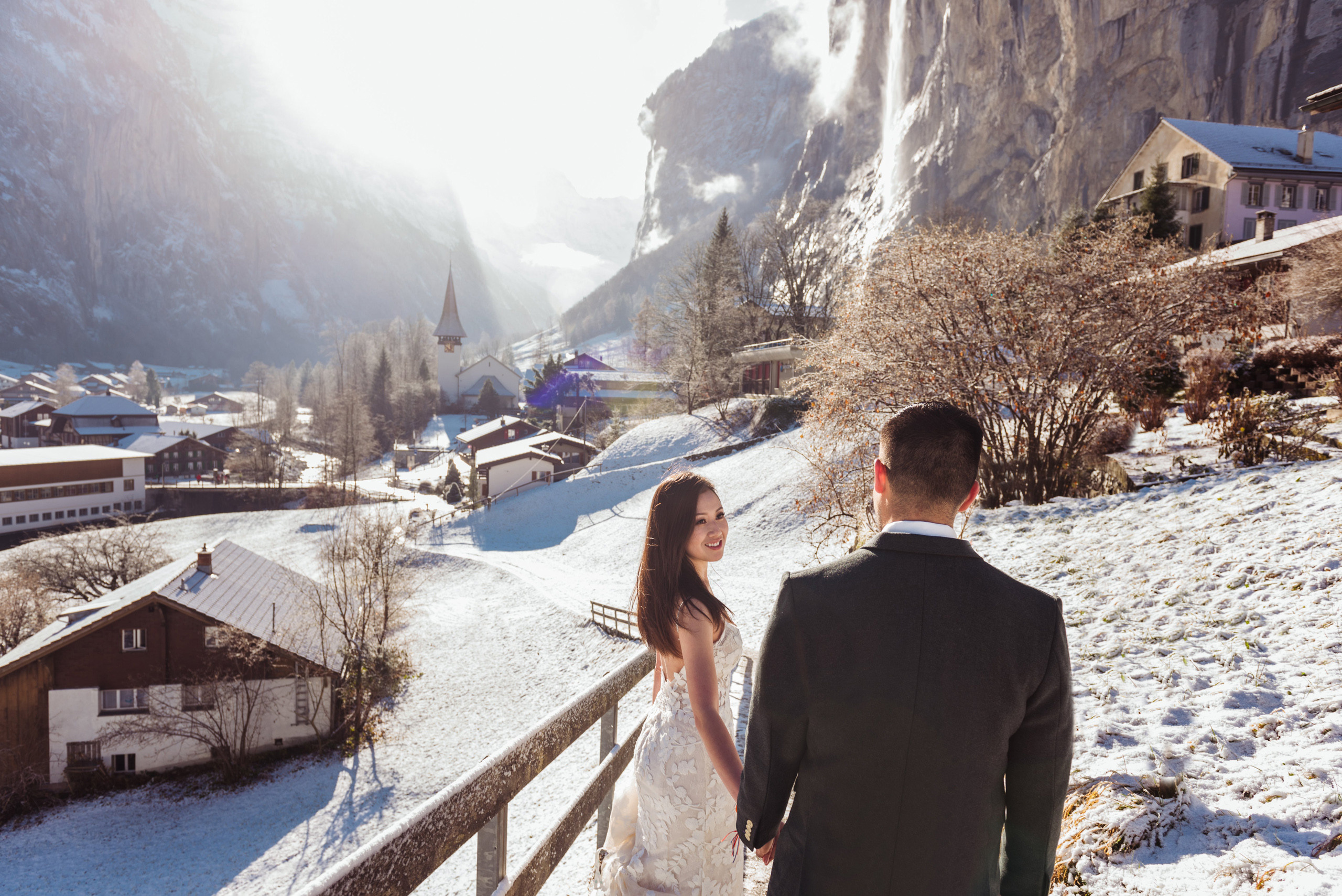 Lynda & Troy (Lauterbrunnen, Wengen). Photographer in Interlaken area
