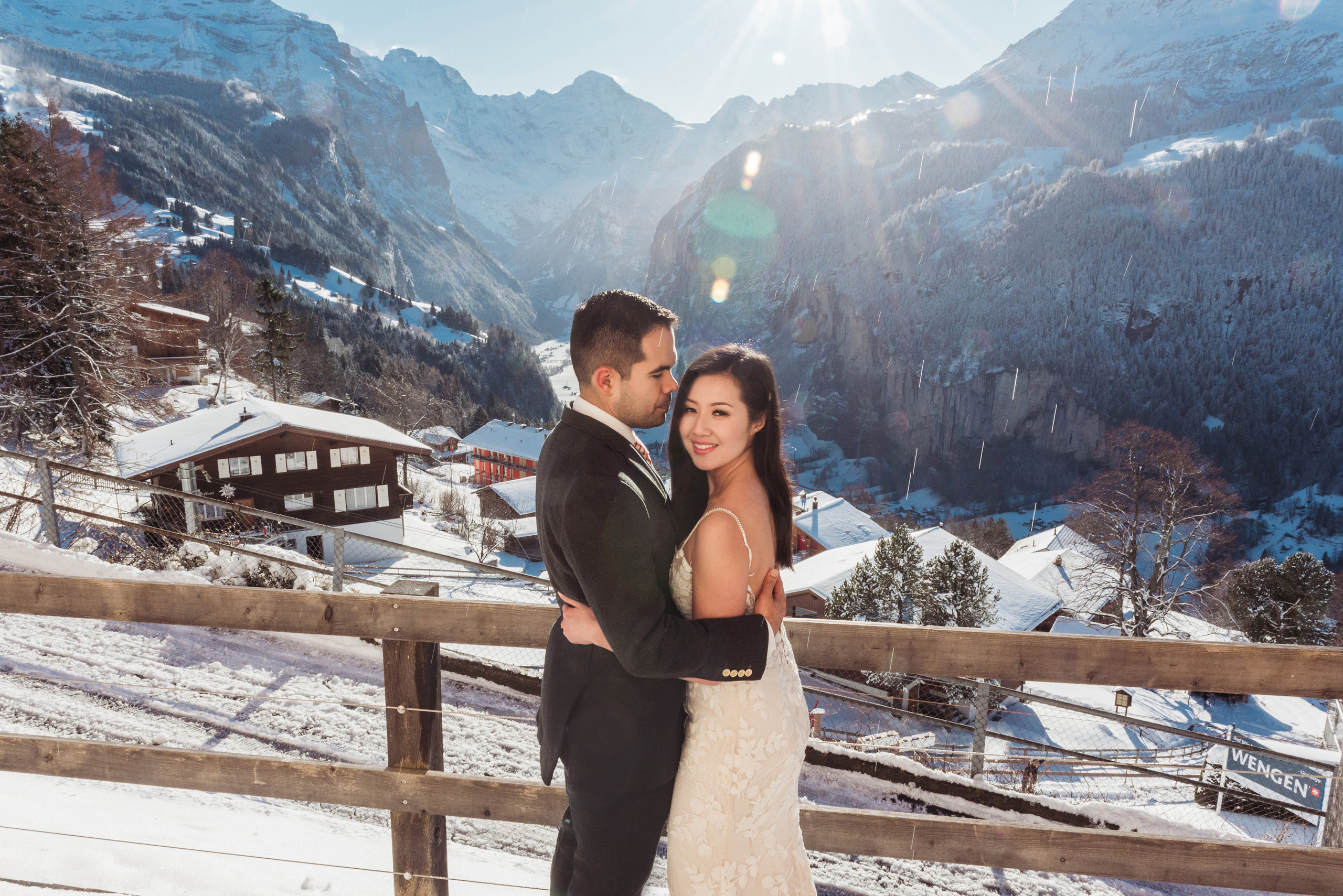 Lynda & Troy (Lauterbrunnen, Wengen). Photographer in Interlaken area