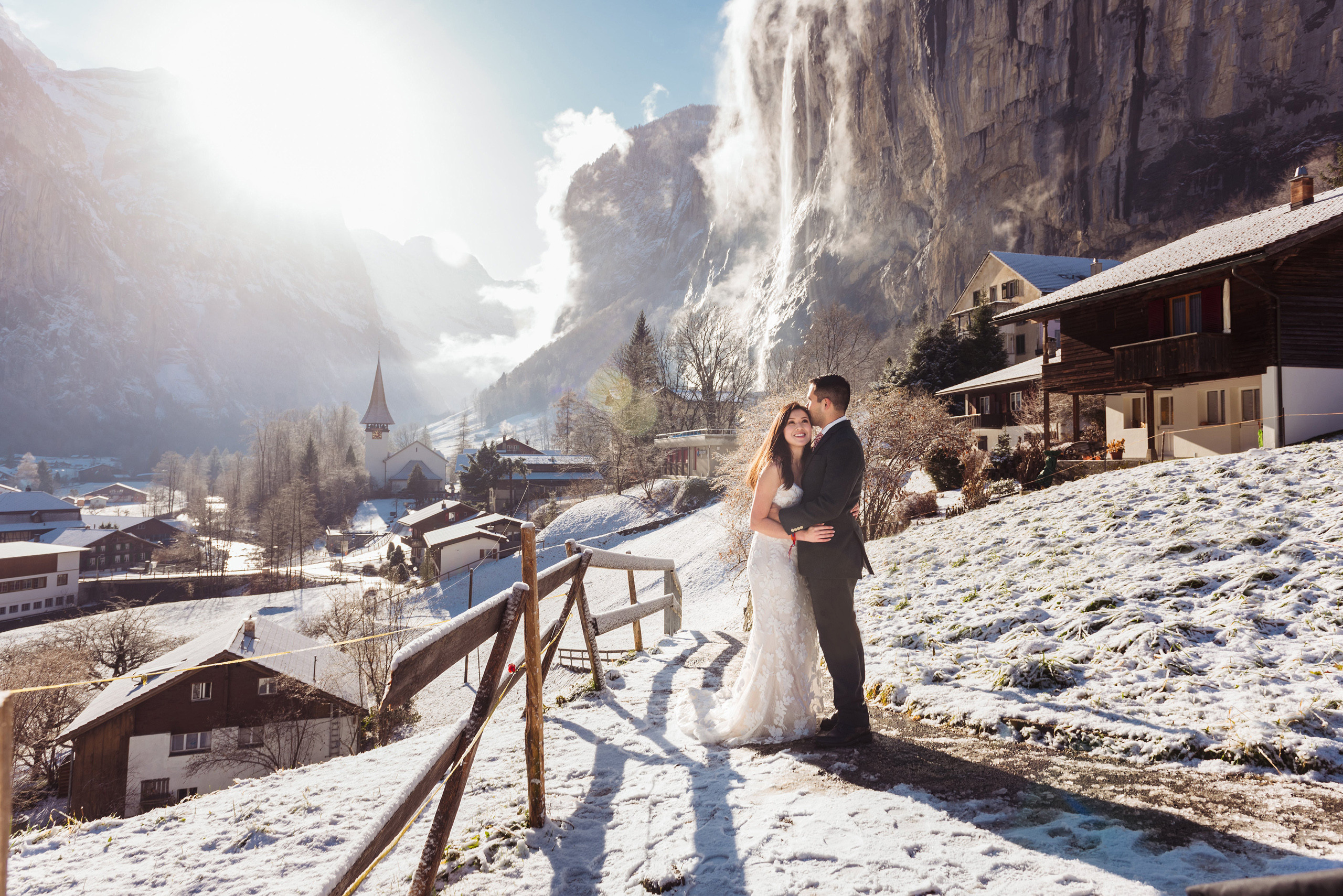 Lynda & Troy (Lauterbrunnen, Wengen). Photographer in Interlaken area