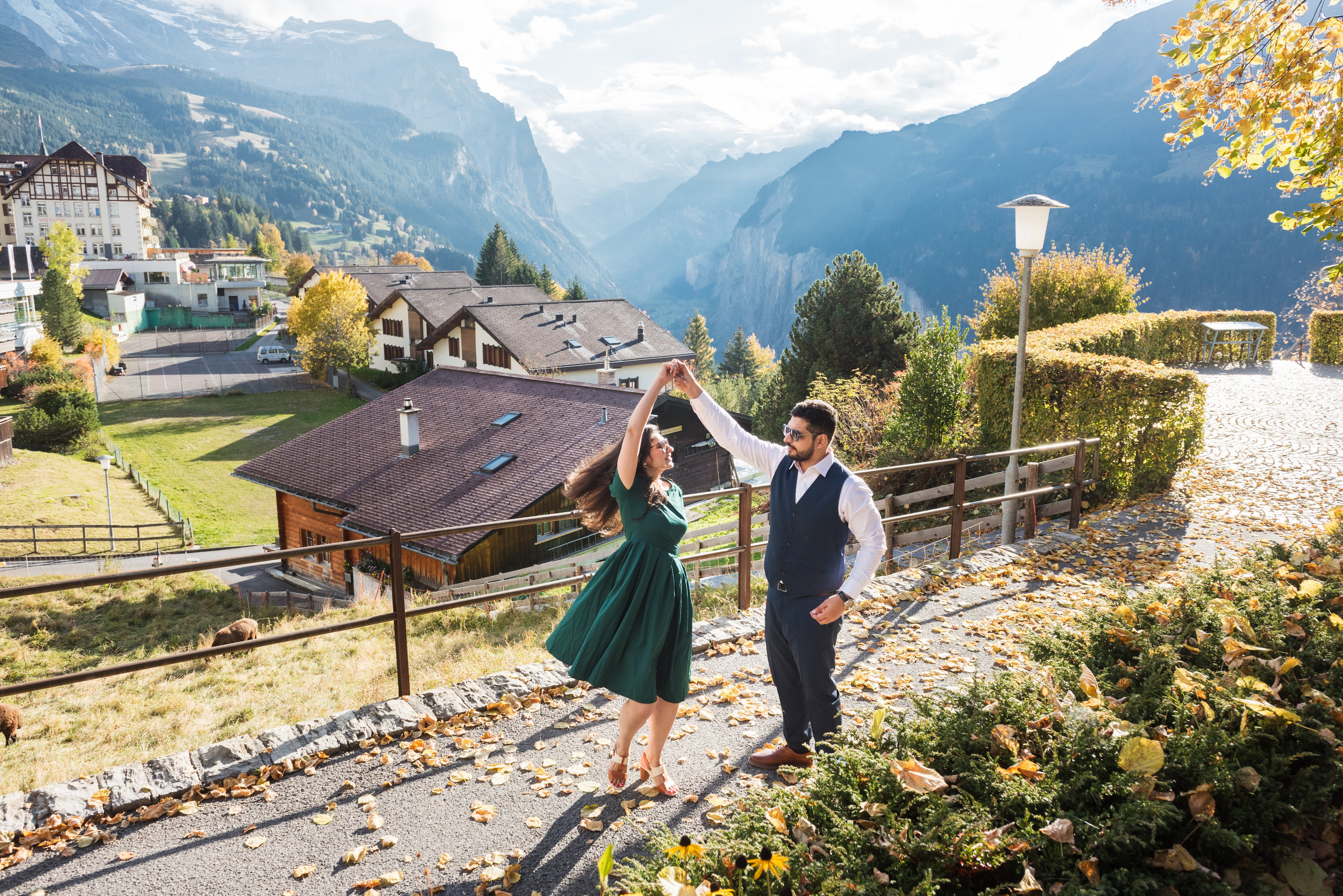 Heena & Aman (Lauterbrunnen, Wengen). Photographer in Interlaken area