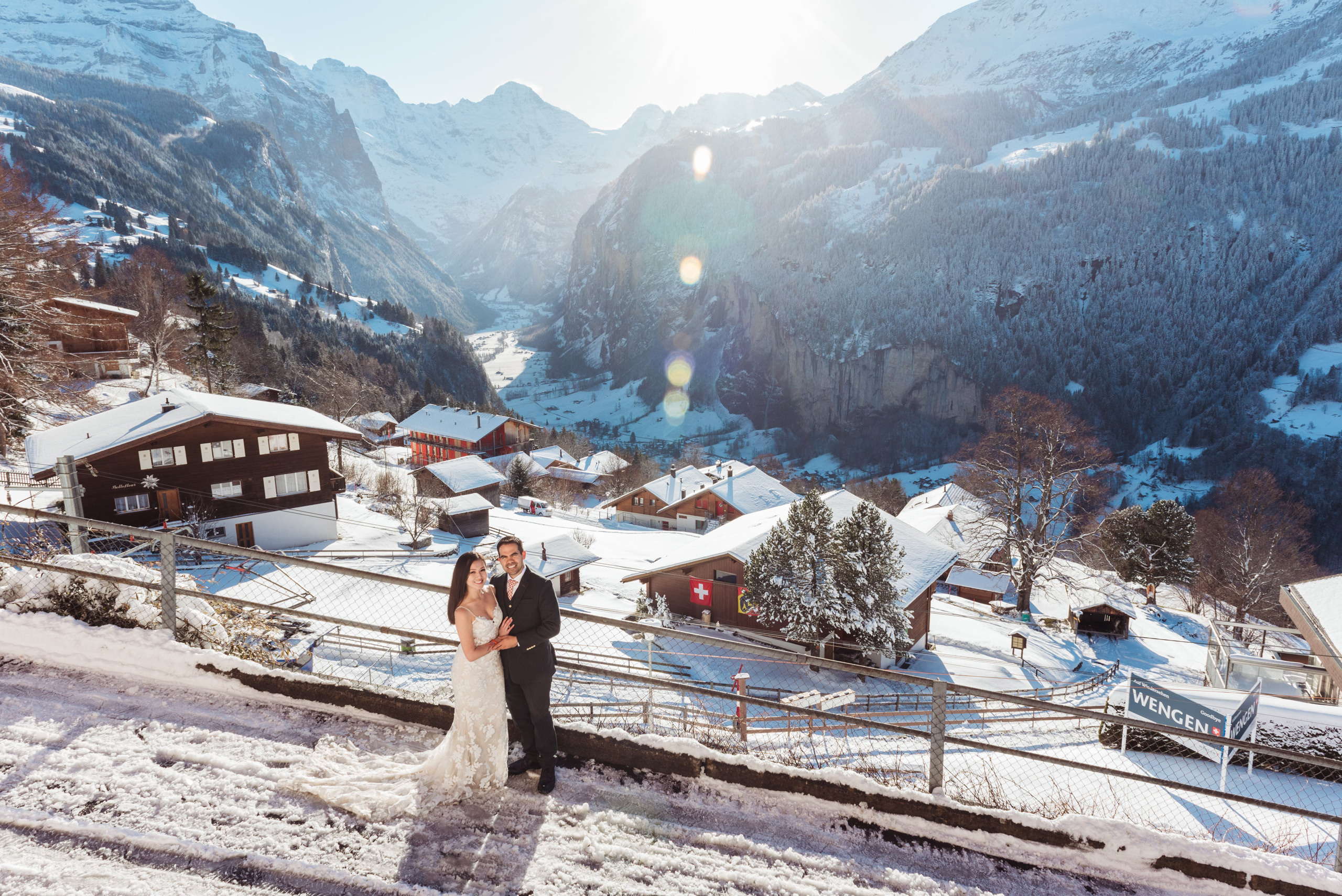 Lynda & Troy (Lauterbrunnen, Wengen). Photographer in Interlaken area