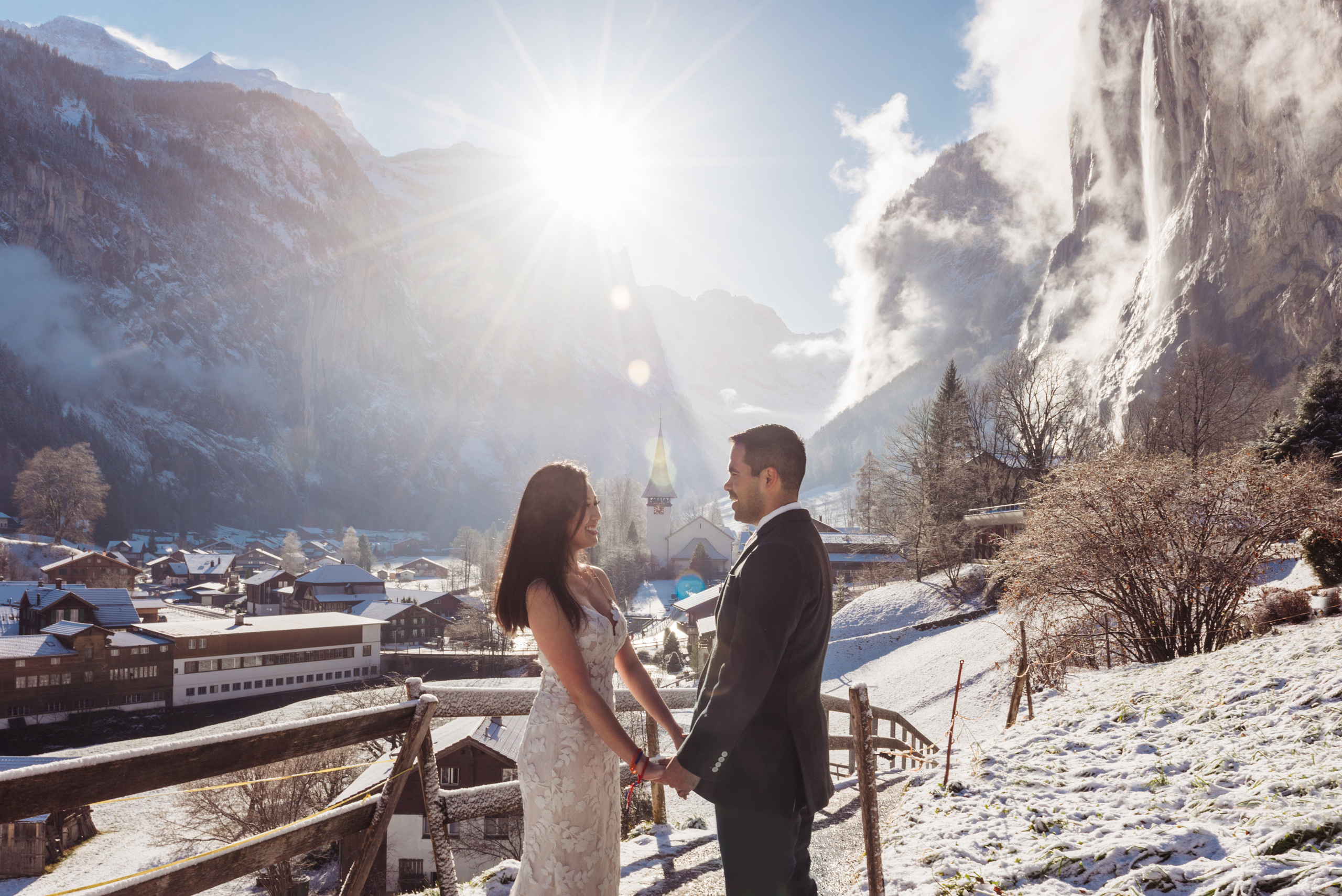 Lynda & Troy (Lauterbrunnen, Wengen). Photographer in Interlaken area