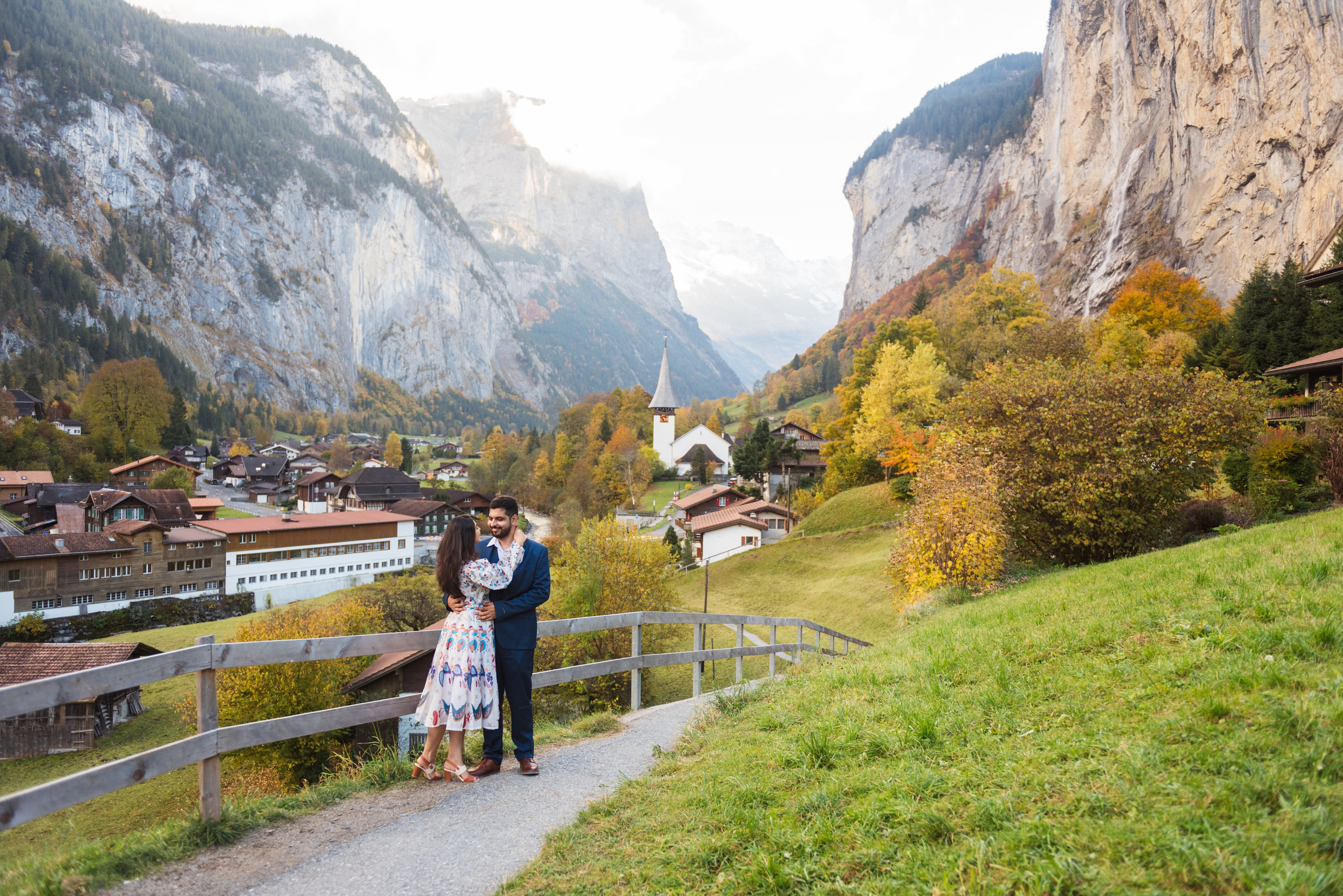 Heena & Aman (Lauterbrunnen, Wengen). Photographer in Interlaken area