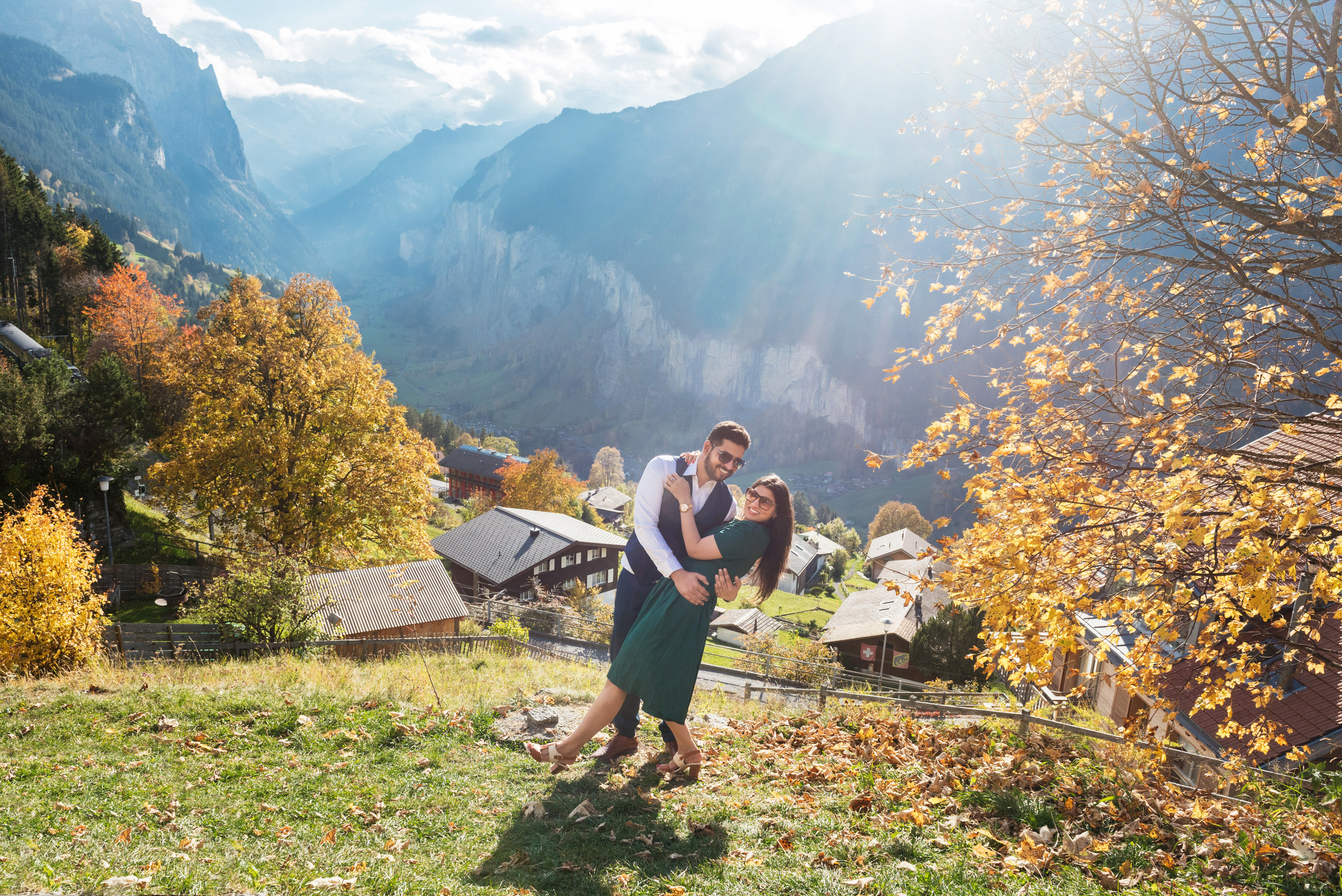 Heena & Aman (Lauterbrunnen, Wengen). Photographer in Interlaken area